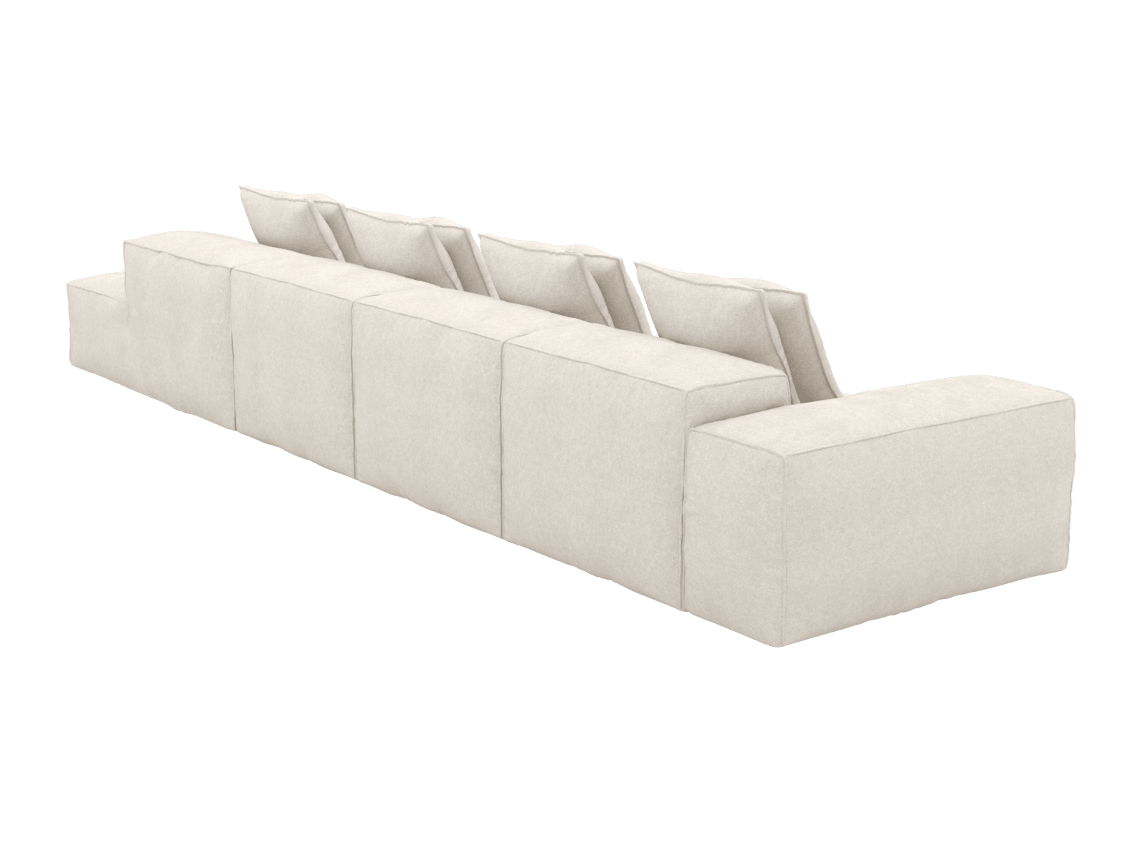 Riley Tribute Ice 5 Seater Terminal Right Modular Sofa color Tribute Ice