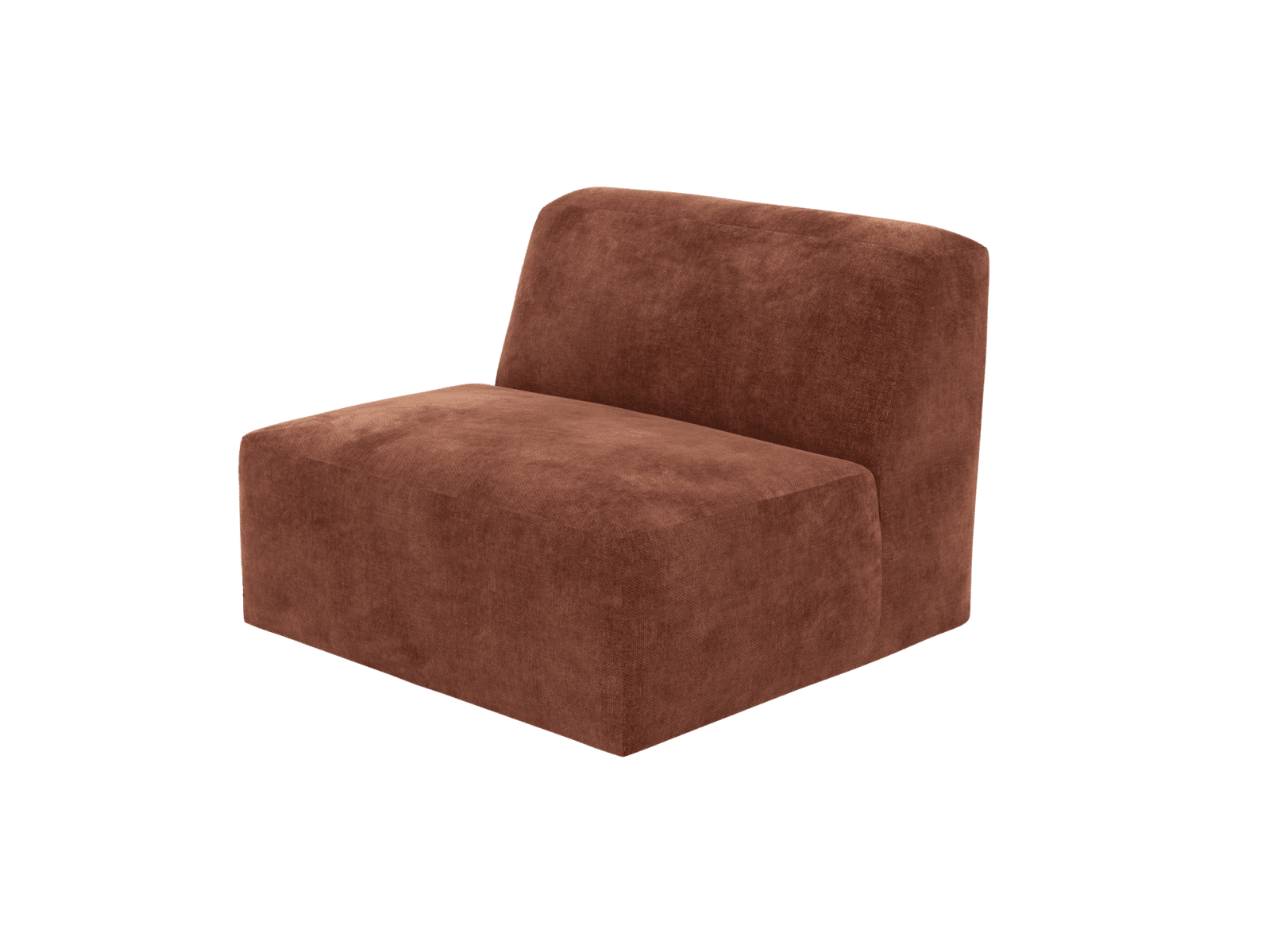 Copenhagen Muse Rust Armless Chair Sofa Module color Muse Rust