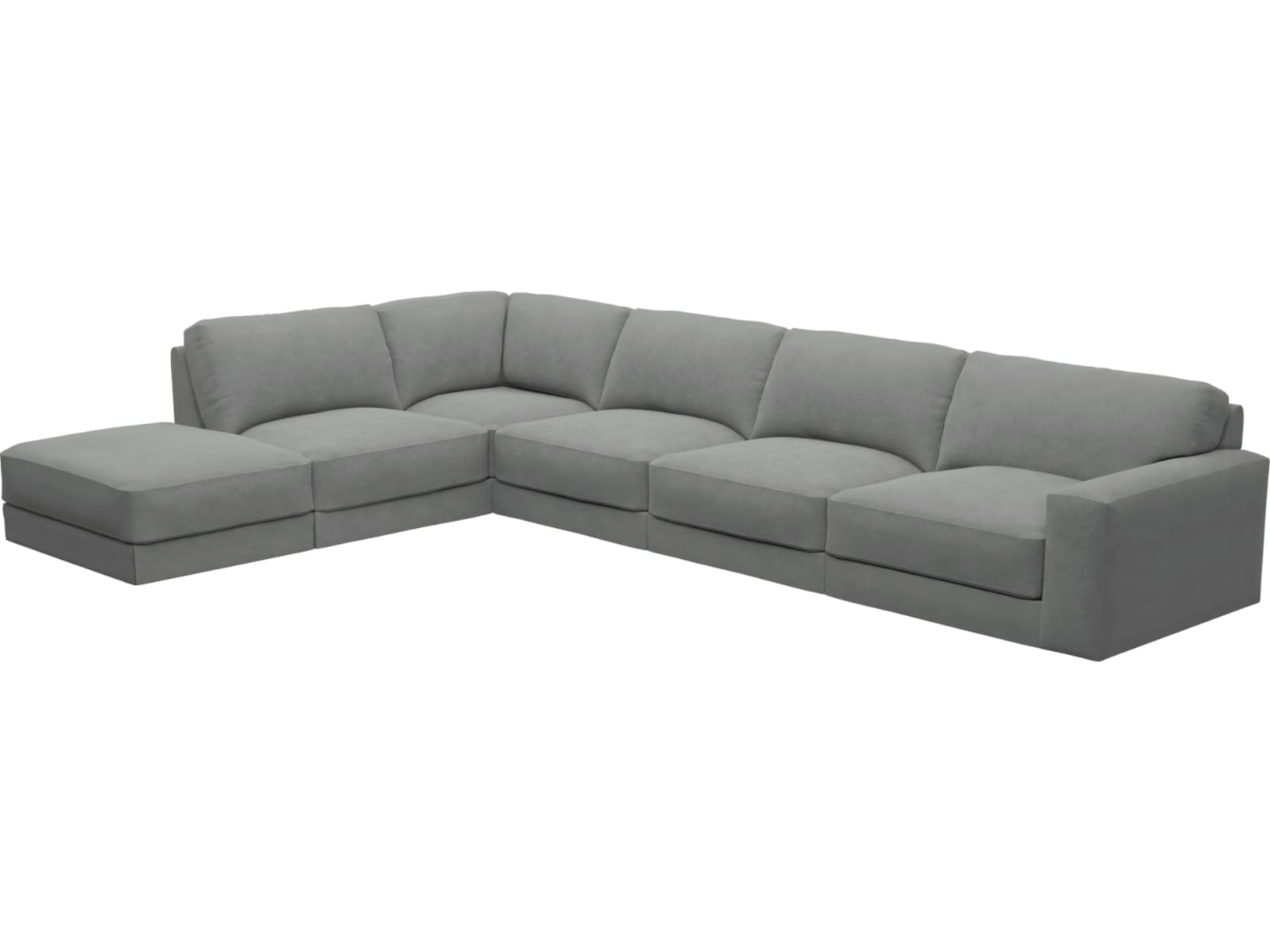 Monica Maya Flint Sofa - 6 Seater LAF Terminal color Maya Flint