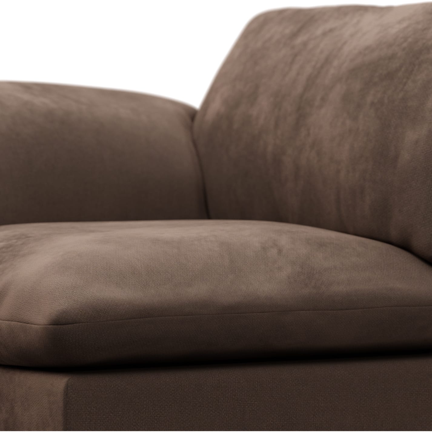 Ludlow Muse Chocolate Left Arm Facing Chair Module color Muse Chocolate