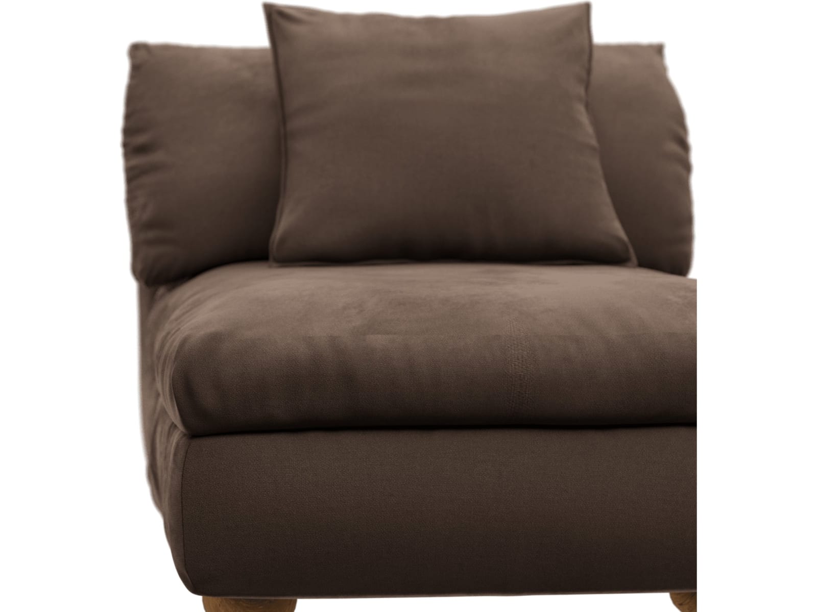 Tully Muse Chocolate Armless Sofa Chair Module color Muse Chocolate