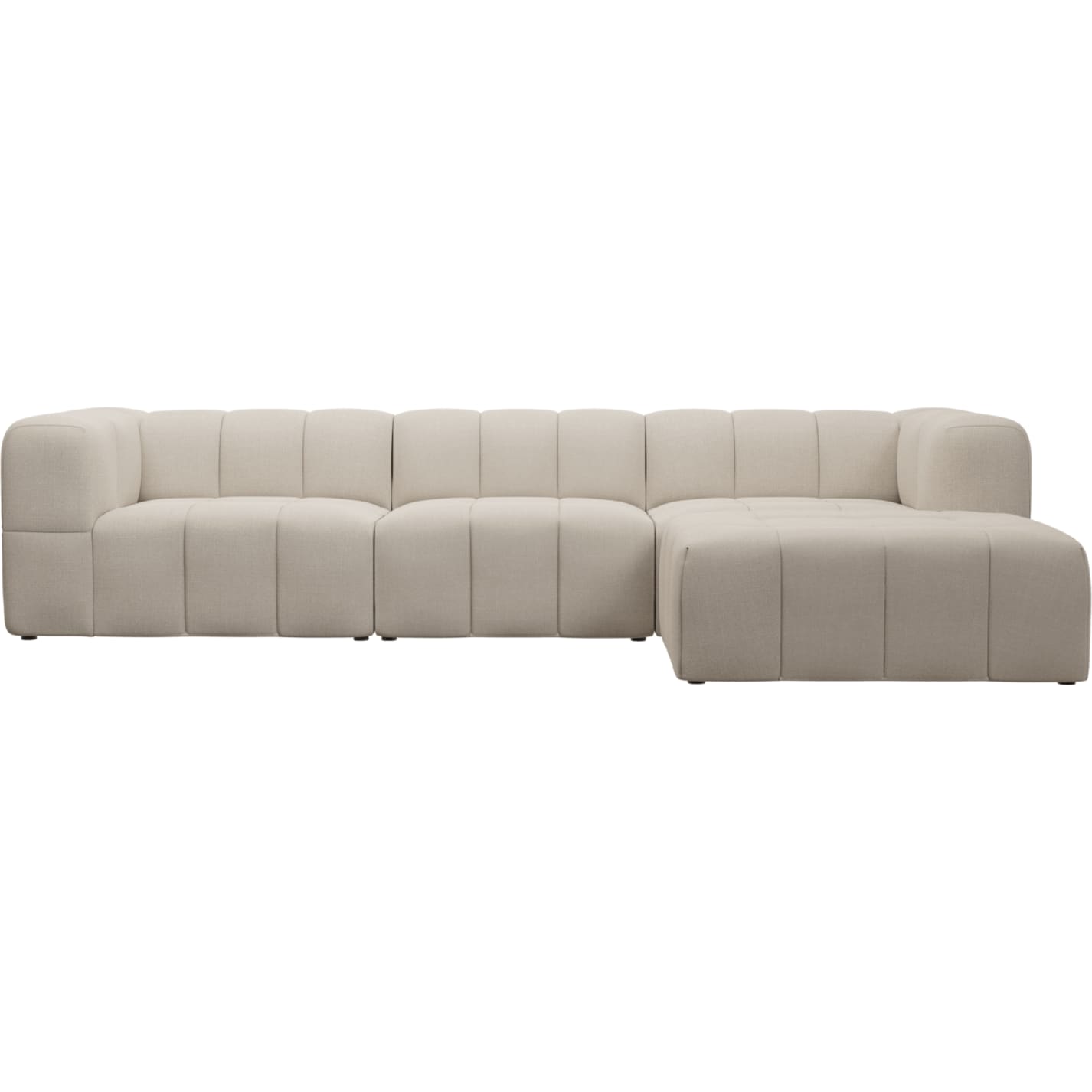 Lucello Santa Fe Sand Modular Sofa with Ottoman - 4 Piece color Santa Fe Sand