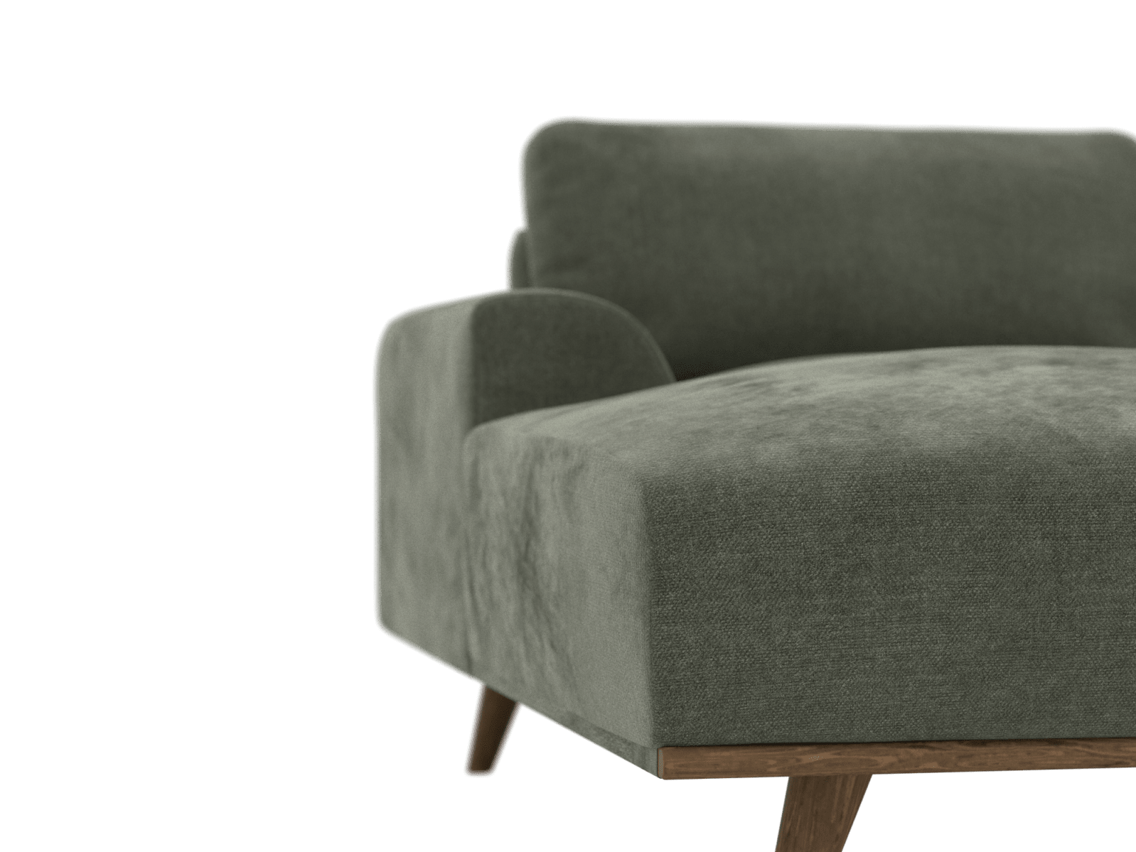Dane Tribute Dark Jade Chaise Sofa - 3 Seater color Tribute Dark Jade