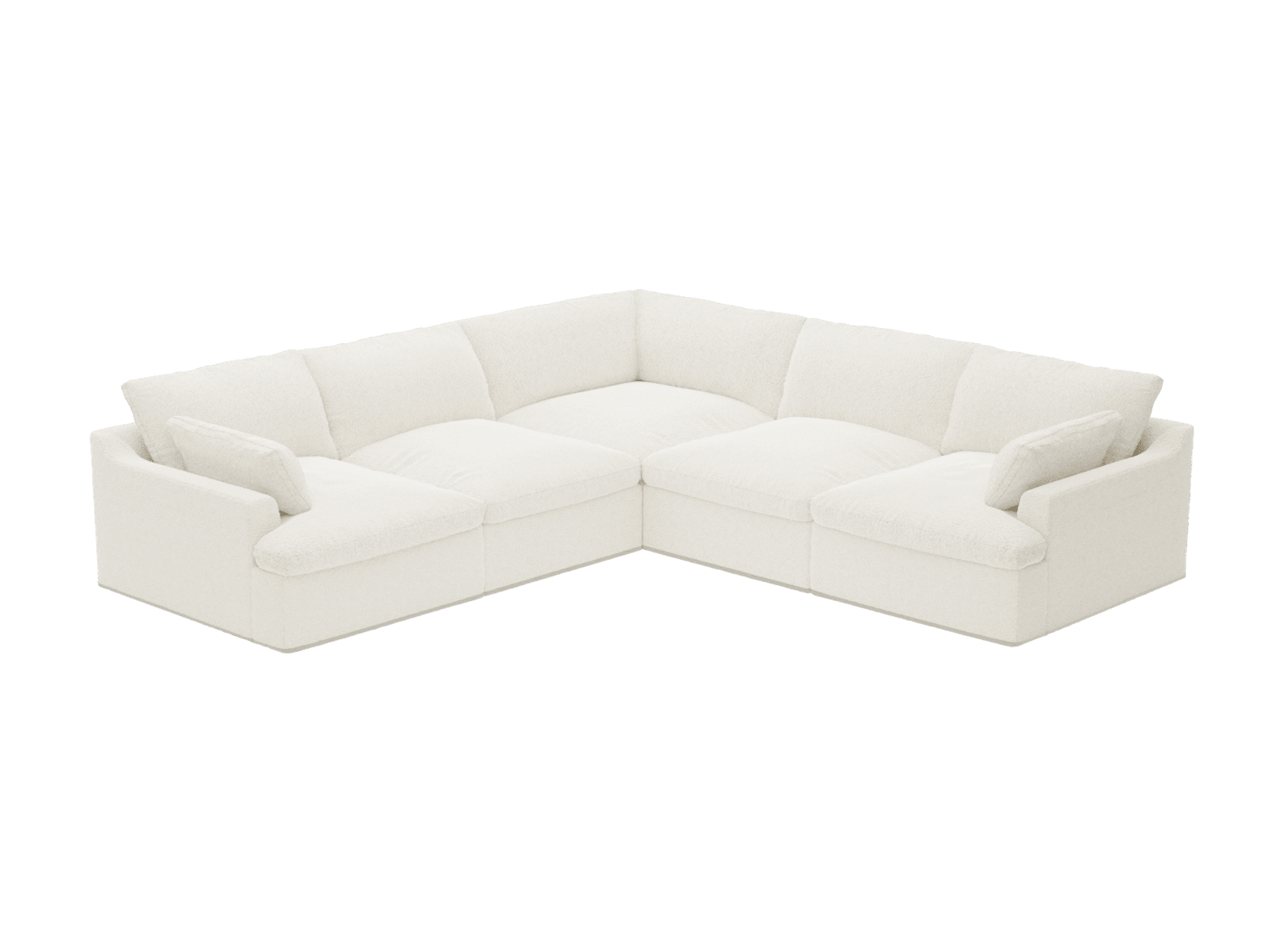 Retreat Boucle Ivory Corner Sofa - 5 Seater color Boucle Ivory