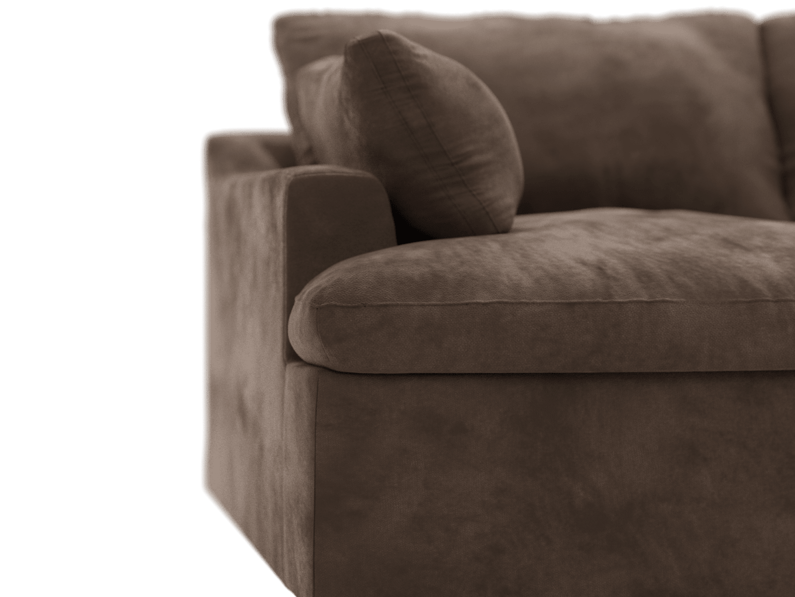 Retreat Muse Chocolate Modular Sofa - 2 Piece color Muse Chocolate