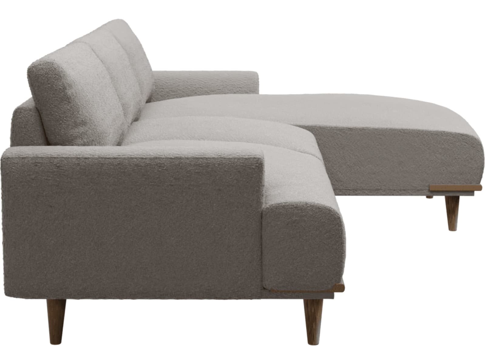 Dane Boucle Pumice Chaise Sofa - 3 Seater color Boucle Pumice