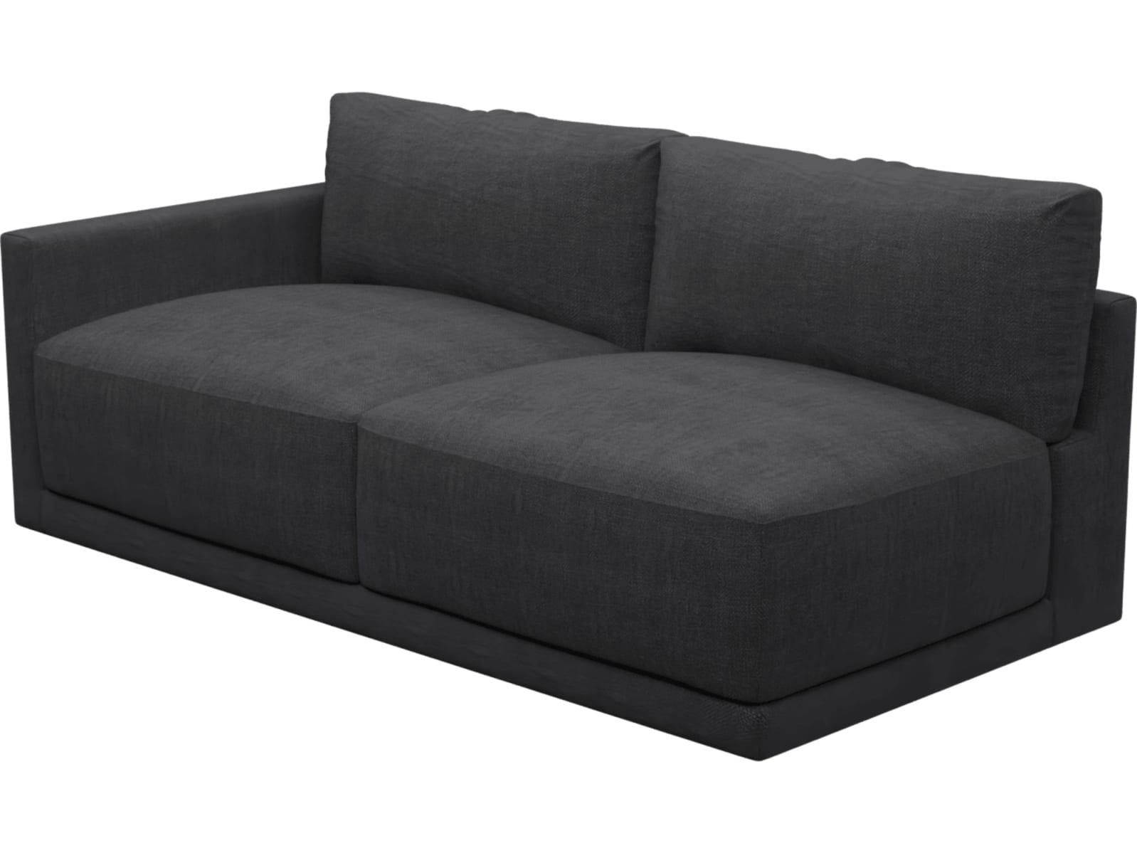 Haven Plaza Flint Grey Left Arm Facing 3 Seater Sofa Module color Plaza Flint Grey