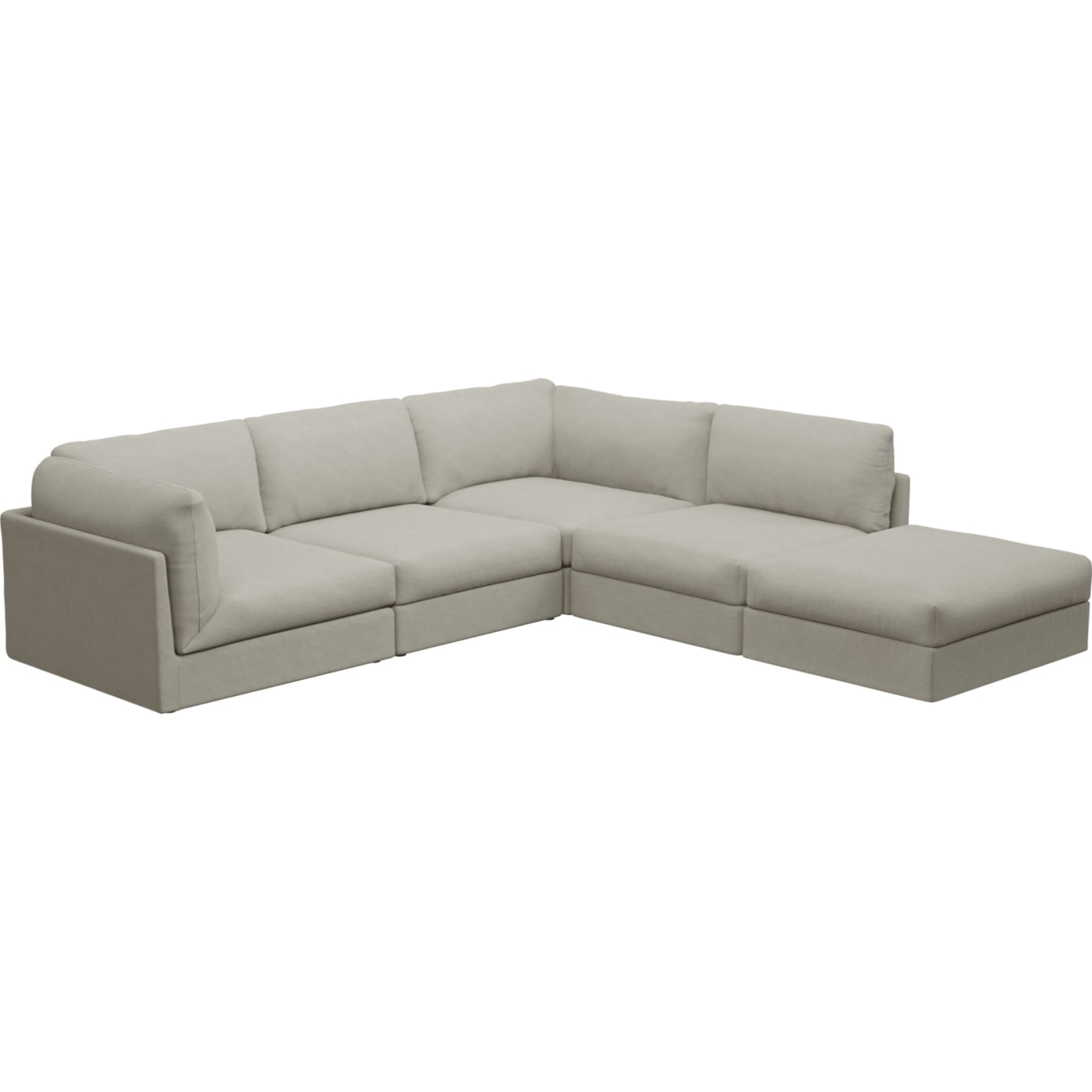 Finley California Ivory Modular Sofa - 5 Seater RAF Terminal color California Ivory