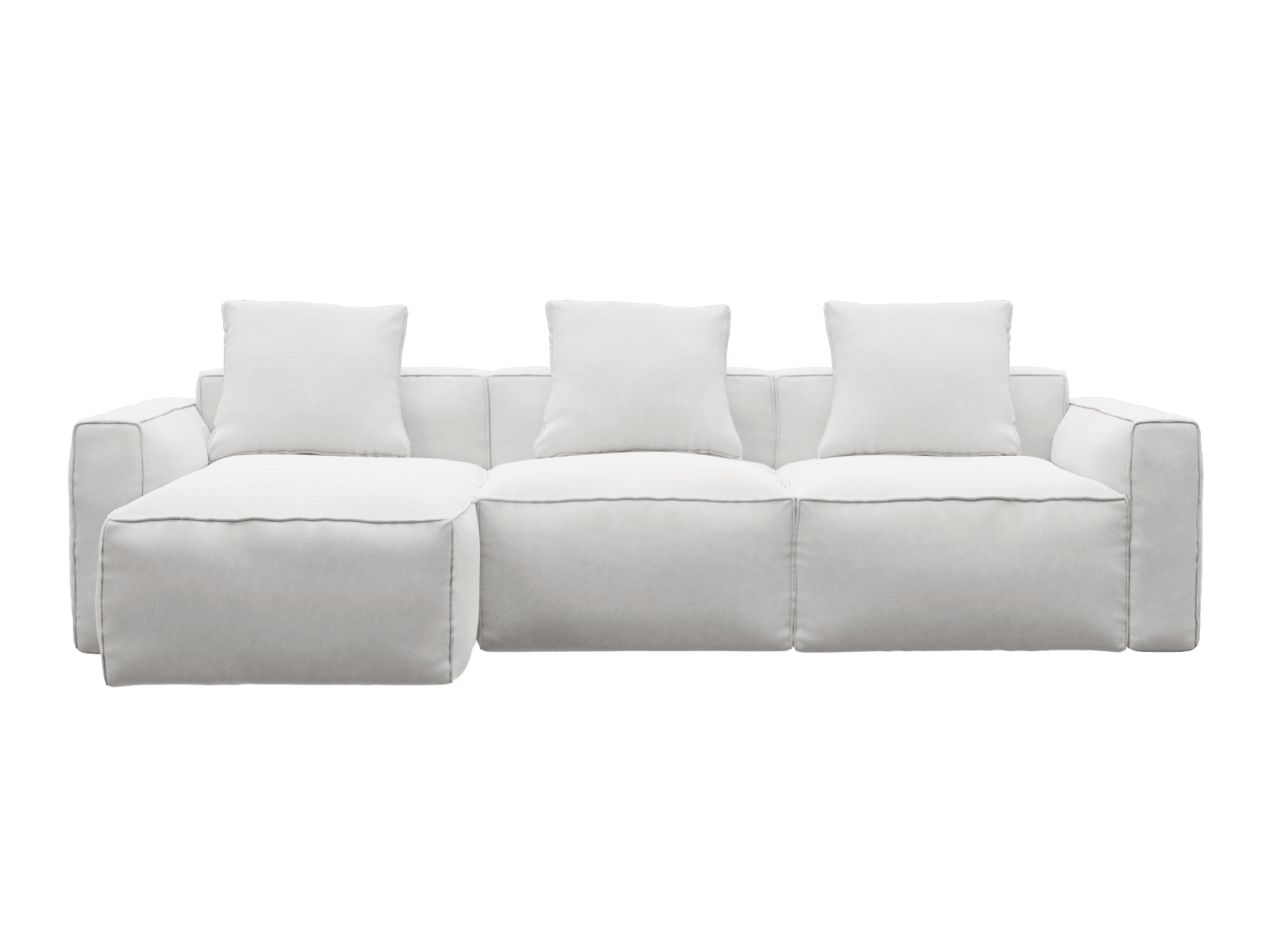 Riley Apt Muse Frost Sofa - 3 Seater Chaise color Muse Frost