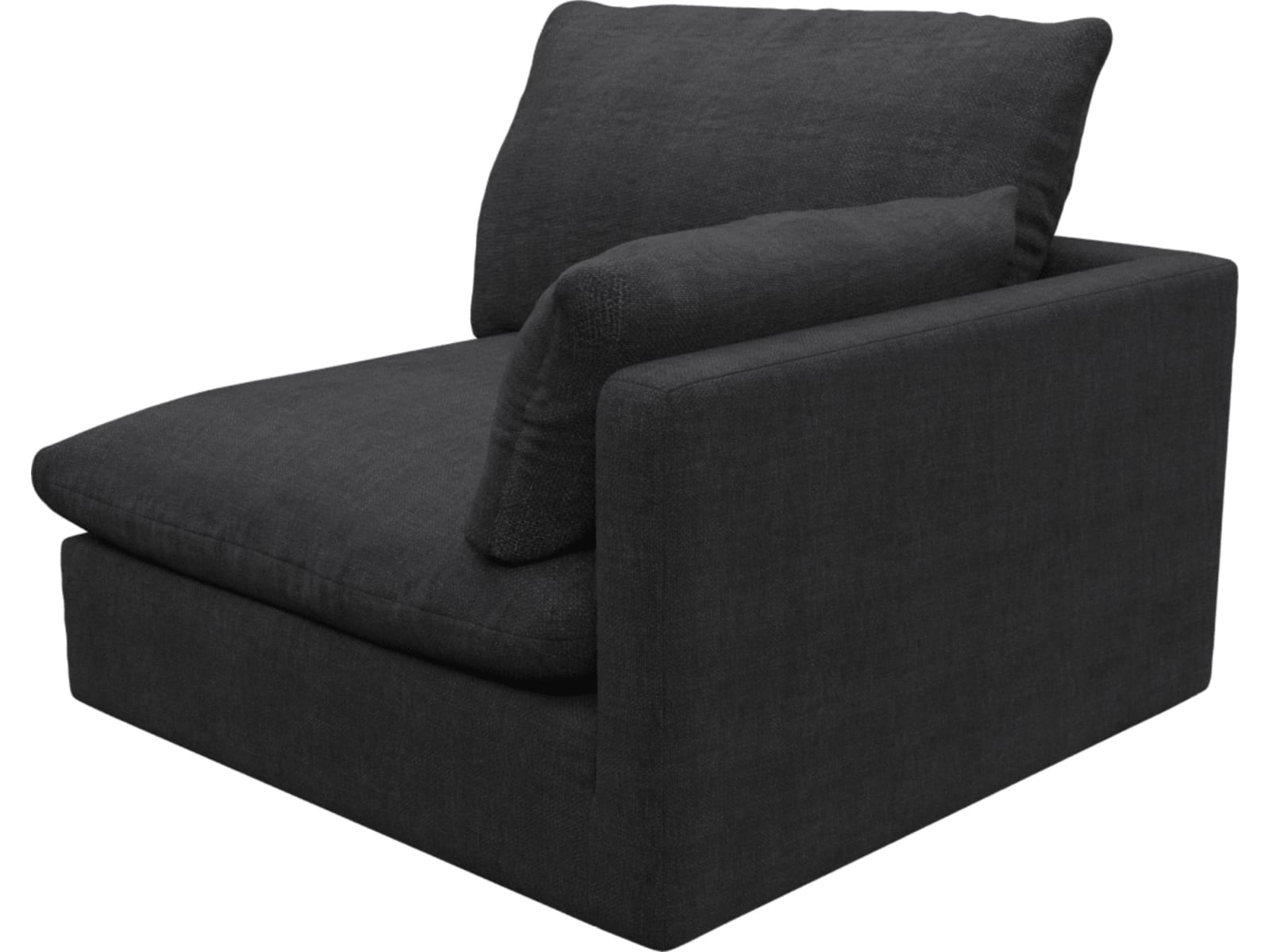 Willow Plaza Flint Grey 1 Seat Right Arm Facing Sofa Module color Plaza Flint Grey