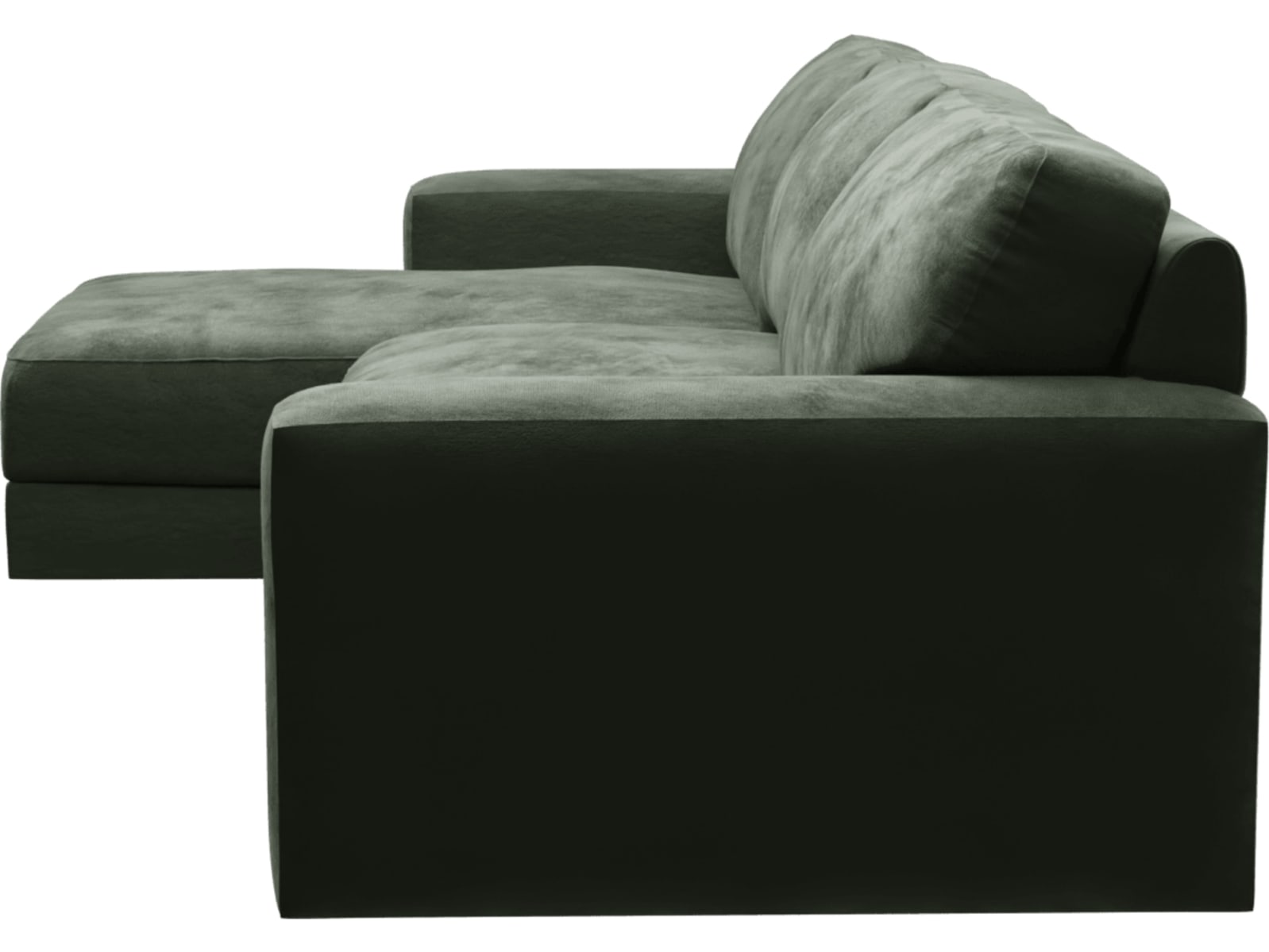 Monica Muse Forest Chaise Sofa - 3 Seater color Muse Forest