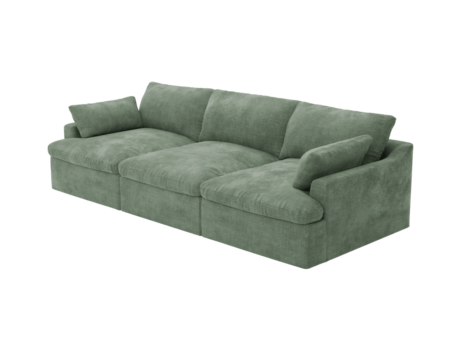 Retreat Tribute Dark Jade Modular Sofa - 3 Piece color Tribute Dark Jade