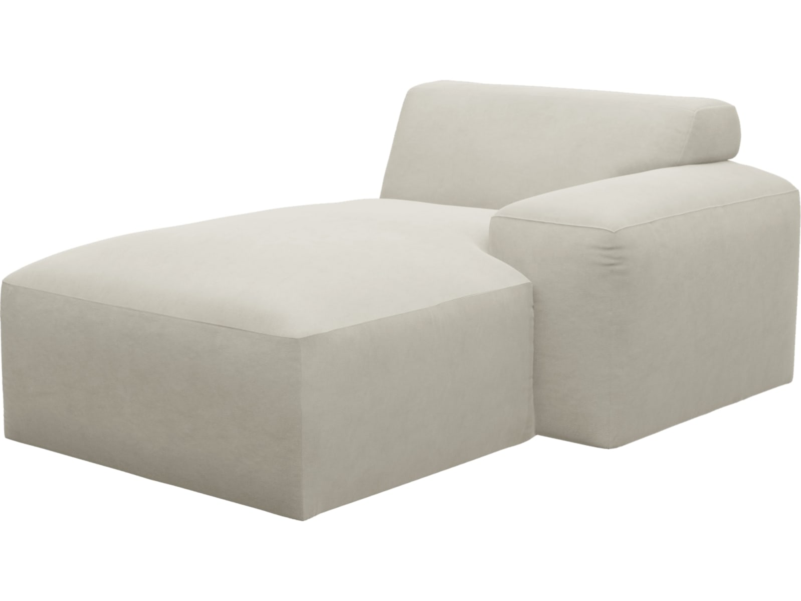 Copenhagen Muse Flax Right Arm Facing Chaise Module color Muse Flax