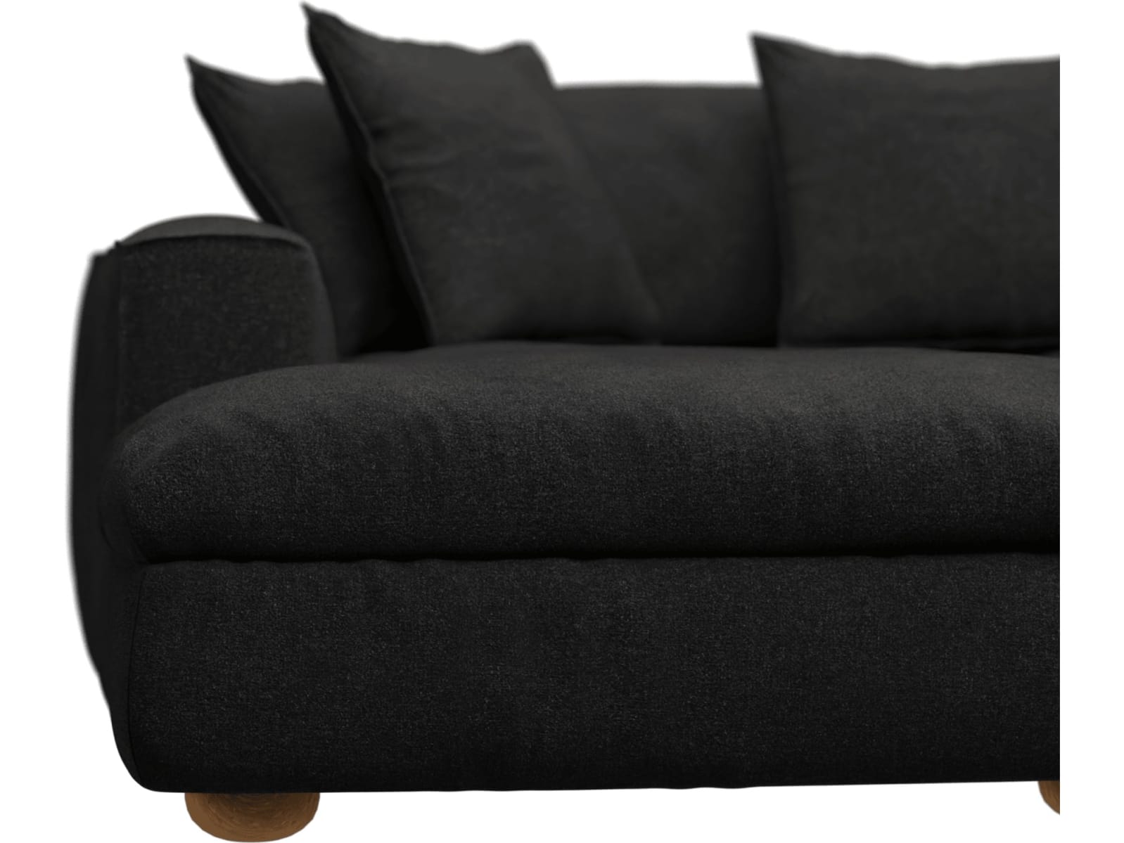 Tully California Charcoal Chaise Sofa - 3 Seater color California Charcoal