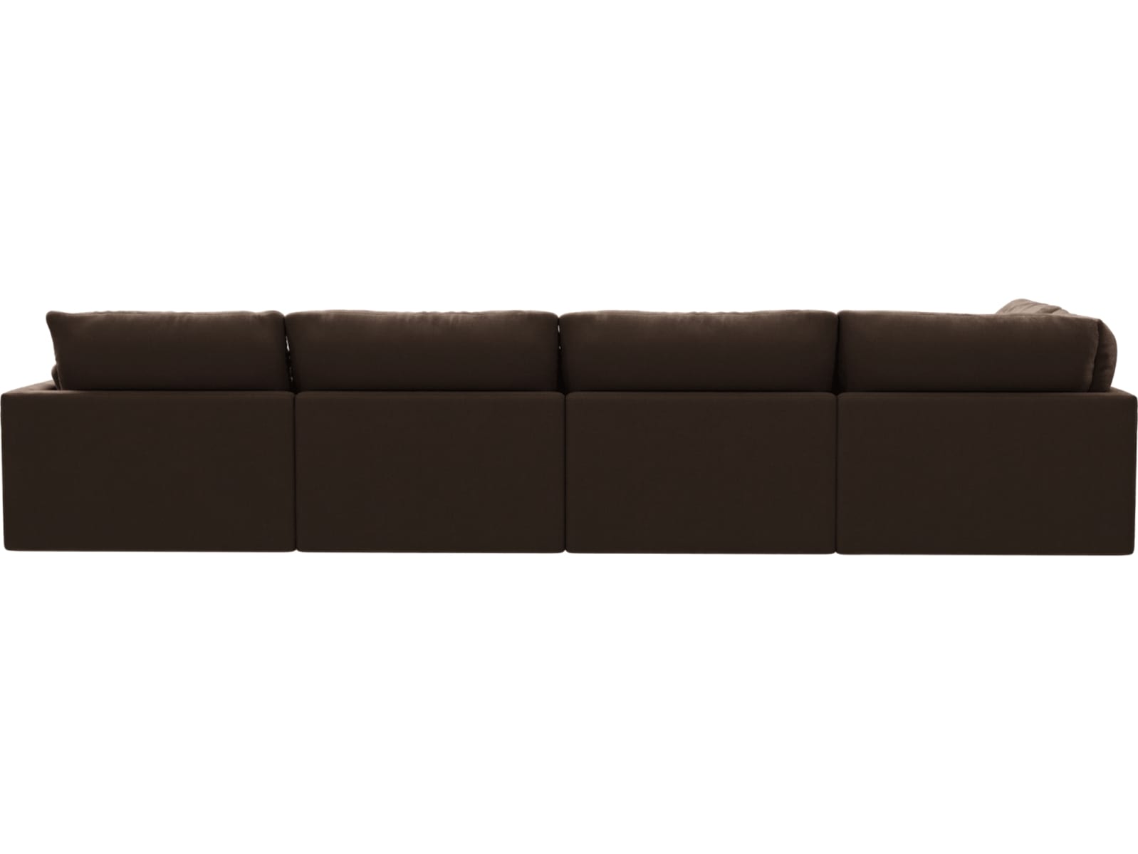 Willow Muse Chocolate Modular Sofa - 6 Seater LAF Terminal color Muse Chocolate