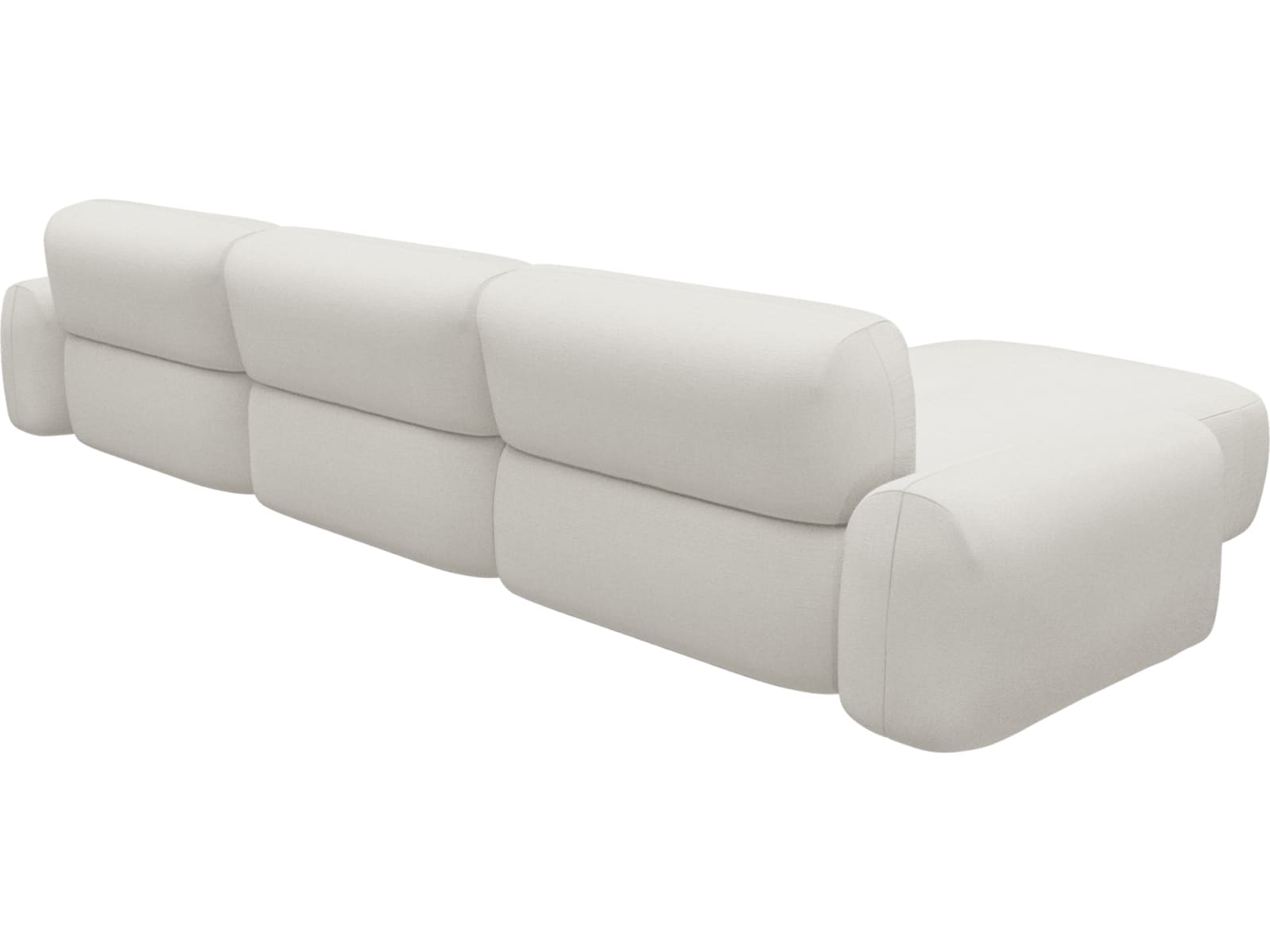 Beckett Tribute Ice Chaise Sofa - 3 Seater color Tribute Ice