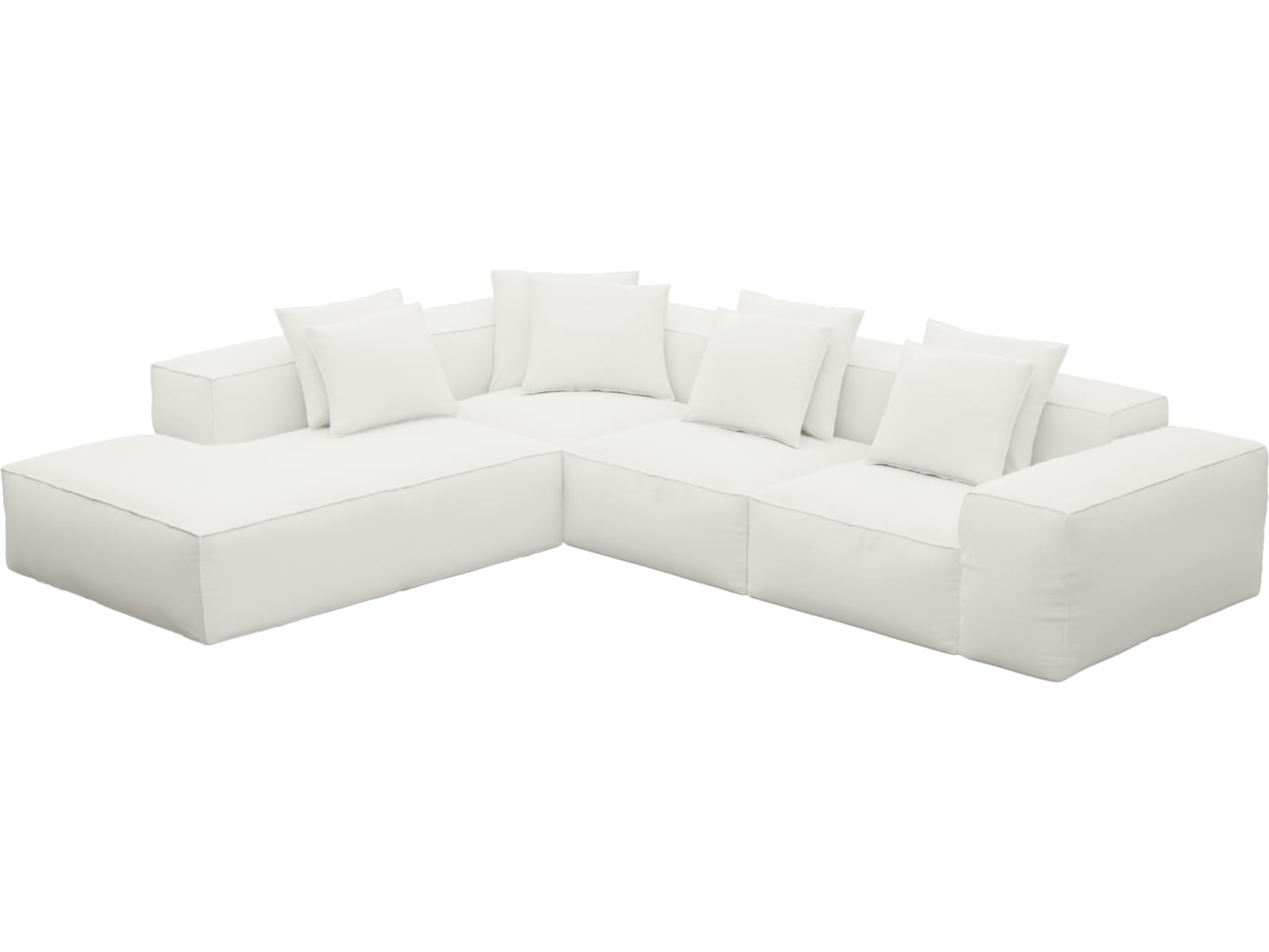 Riley Tribute Shell Modular Sofa - Arm, 2x Armless, Corner, Left Terminal color Tribute Shell