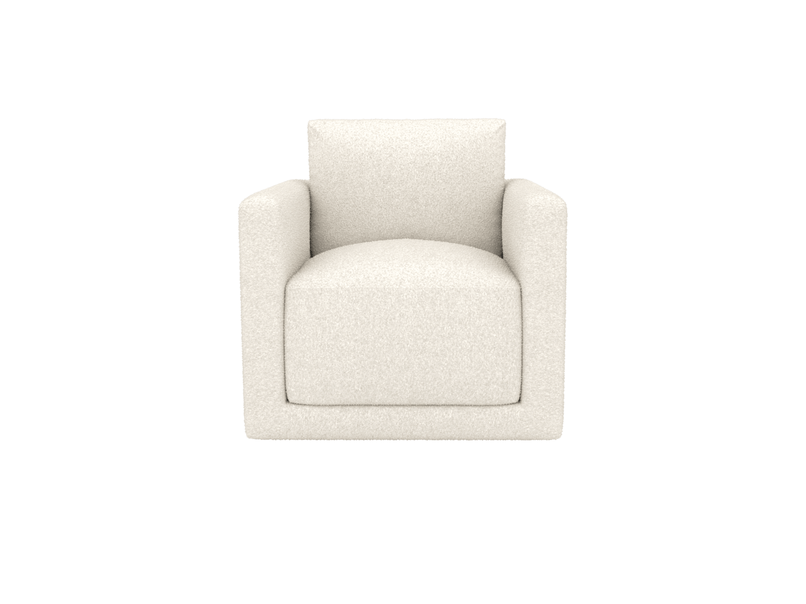 Haven Boucle Ivory Swivel Chair color Boucle Ivory