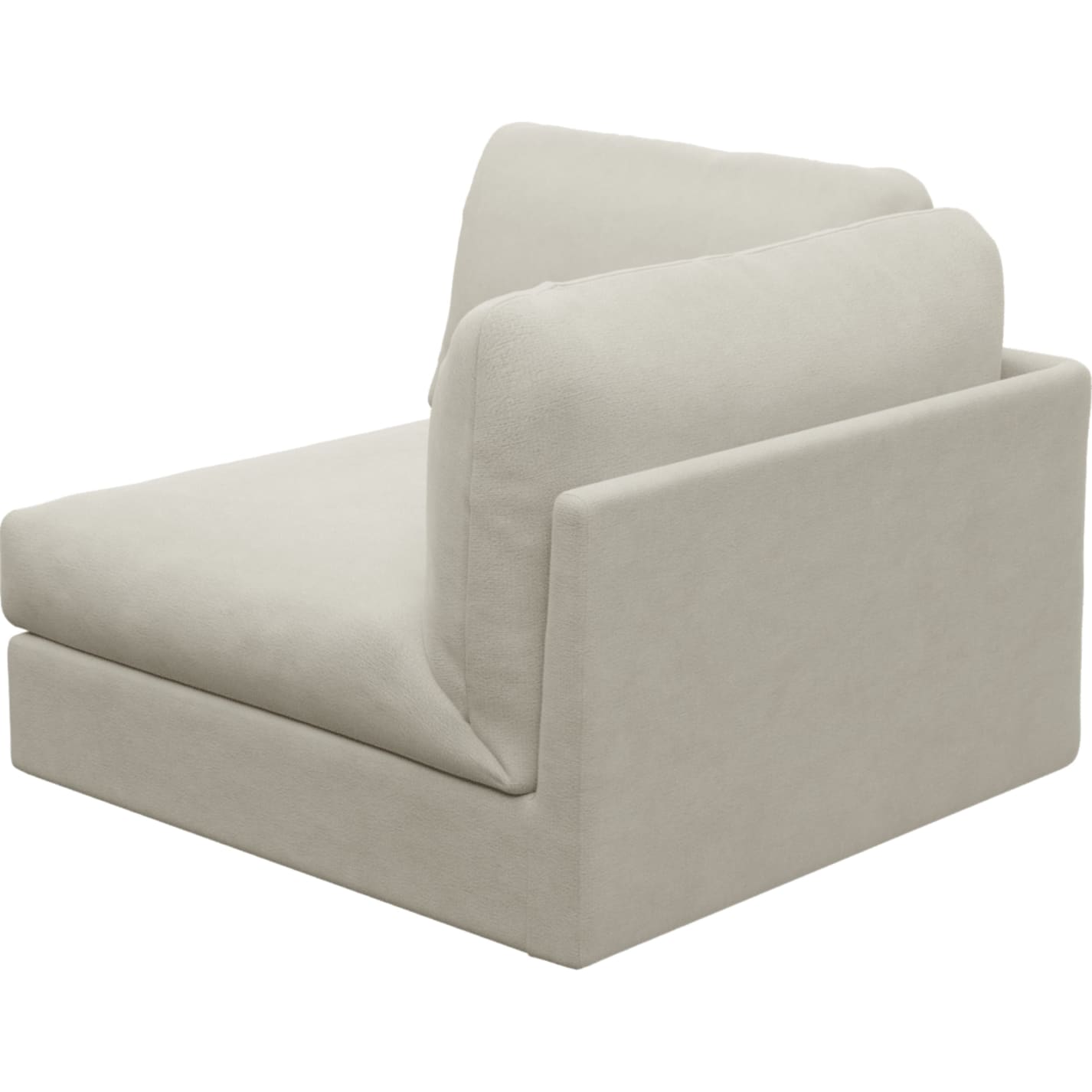 Finley Muse Flax Right Arm Facing Sofa Chair Module color Muse Flax