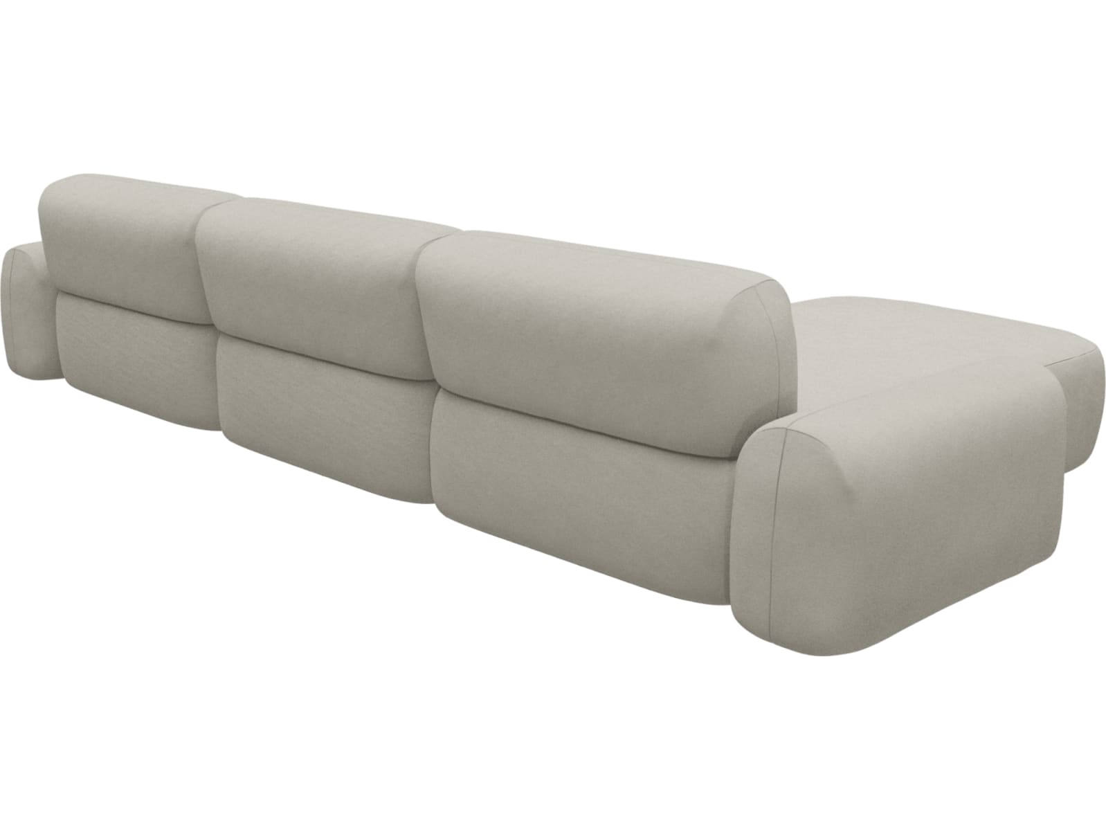 Beckett California Ivory Chaise Sofa - 3 Seater color California Ivory