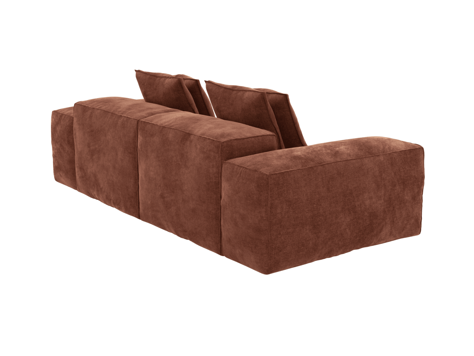 Riley Muse Rust 2 Seater Modular Sofa color Muse Rust
