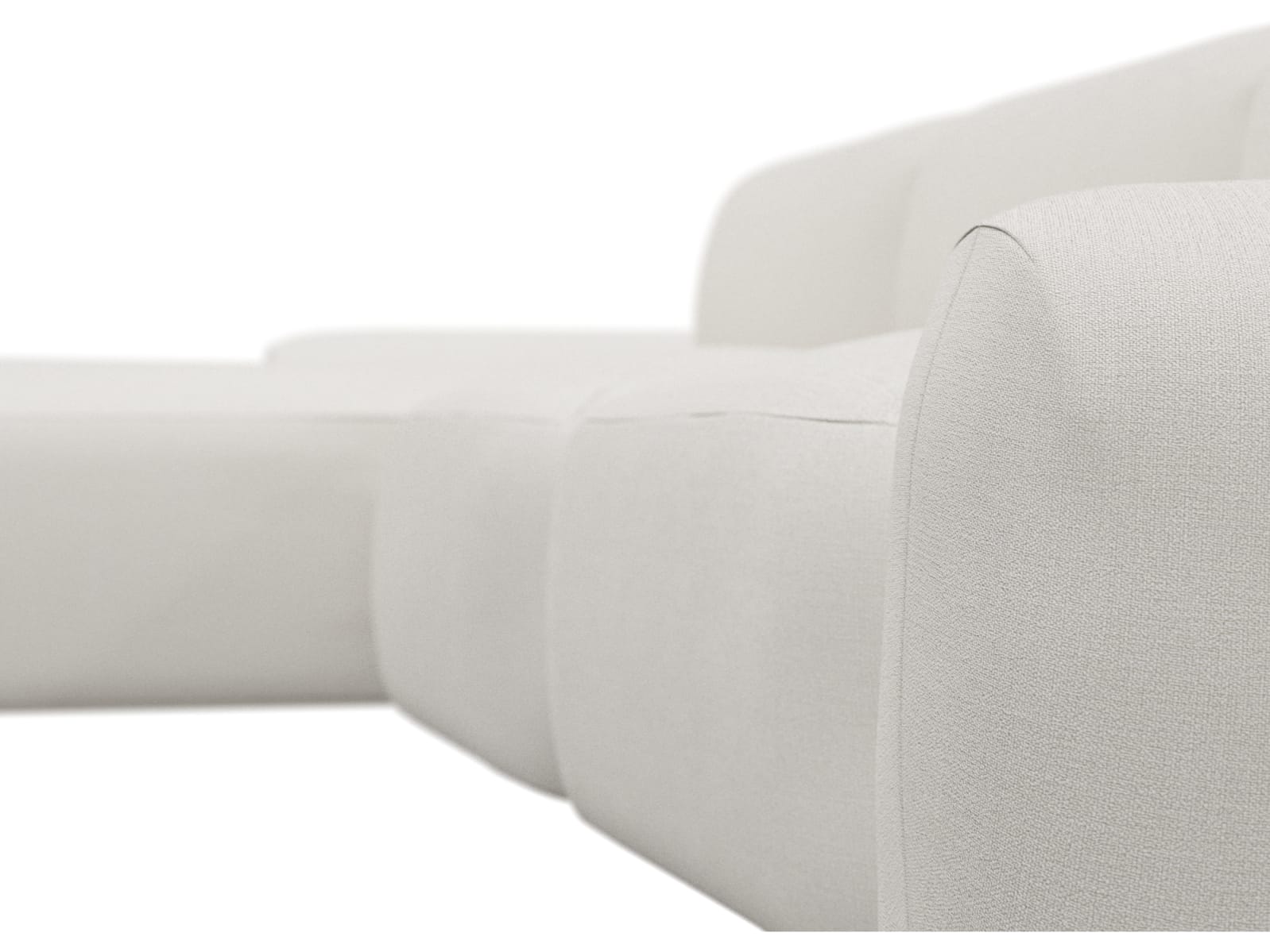 Beckett Tribute Ice Chaise Sofa - 3 Seater color Tribute Ice