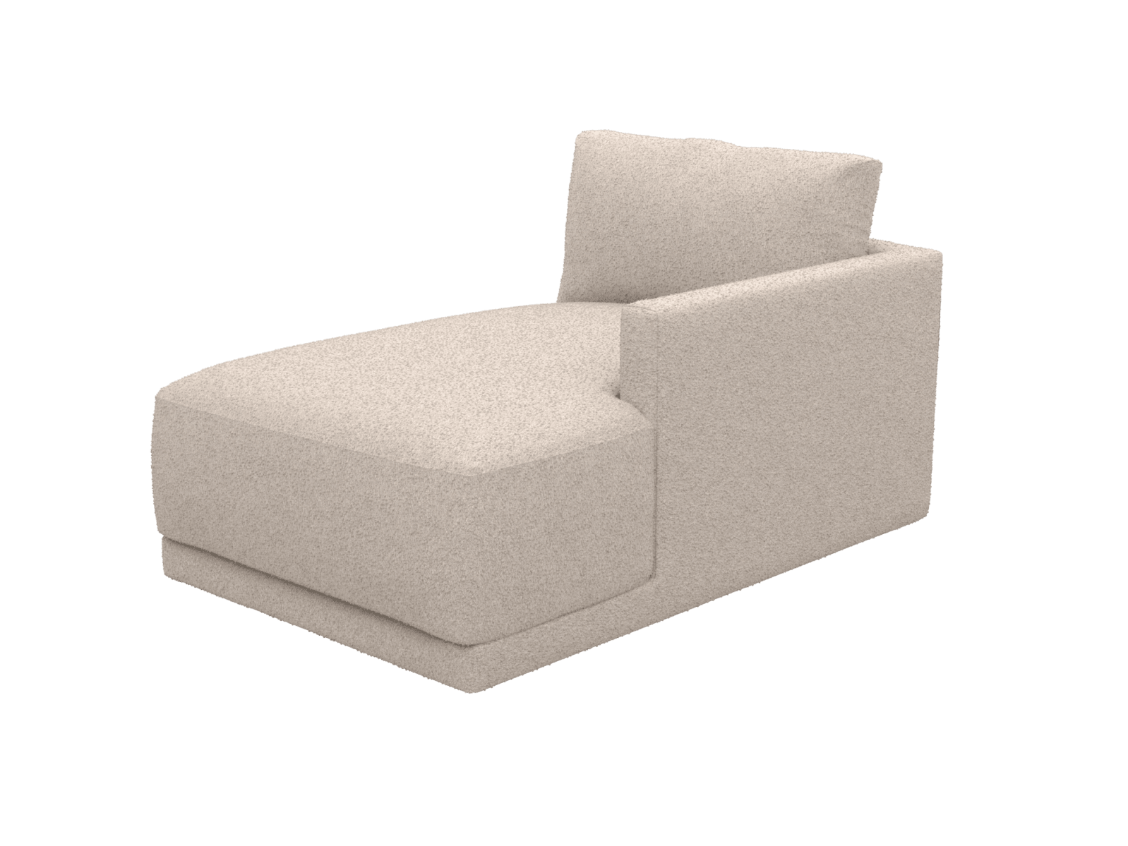 Haven Boucle Pumice Right Arm Facing Chaise Sofa Module color Boucle Pumice