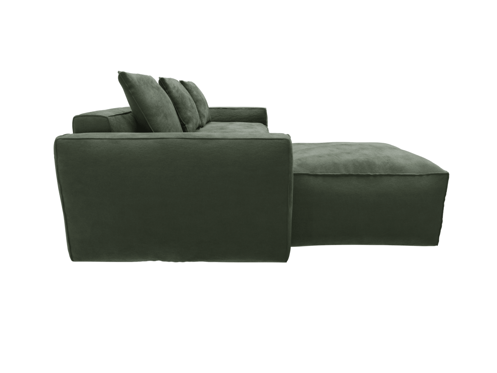 Riley Apt Muse Forest Sofa - 3 Seater and Ottoman color Muse Forest
