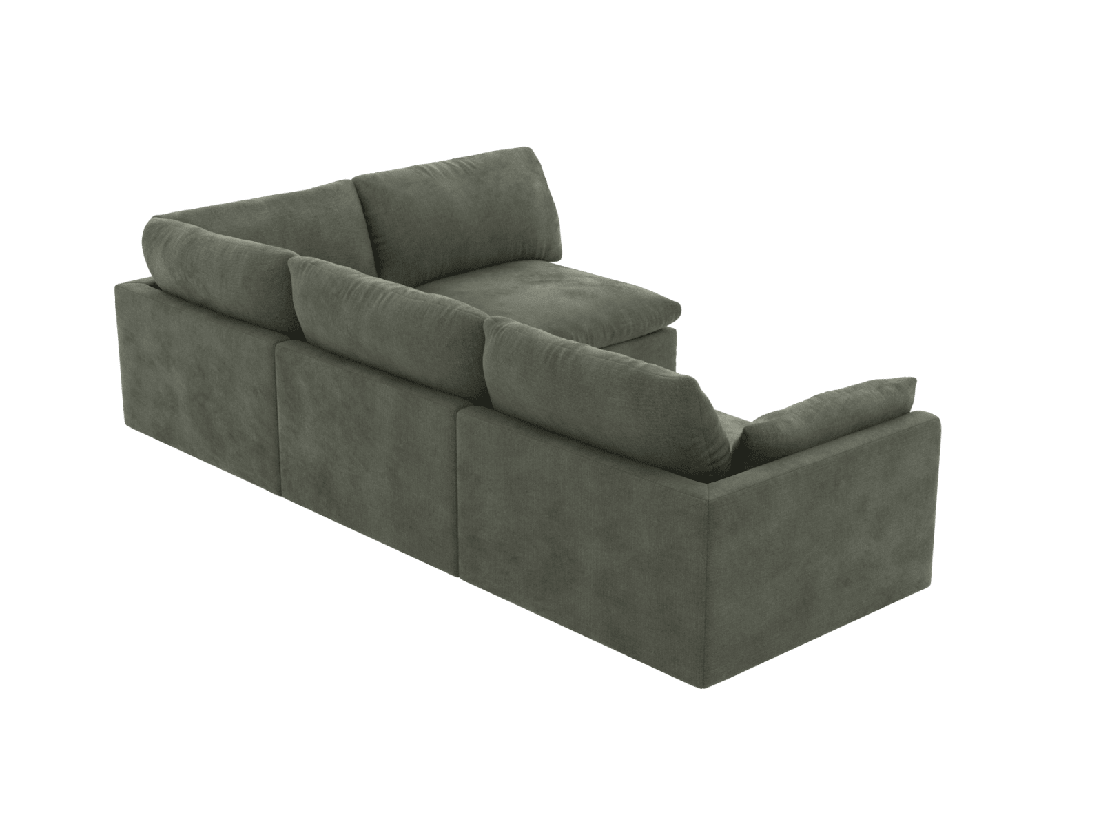 Willow Tribute Dark Jade Corner Sofa - 4 Seater RAF Terminal color Tribute Dark Jade
