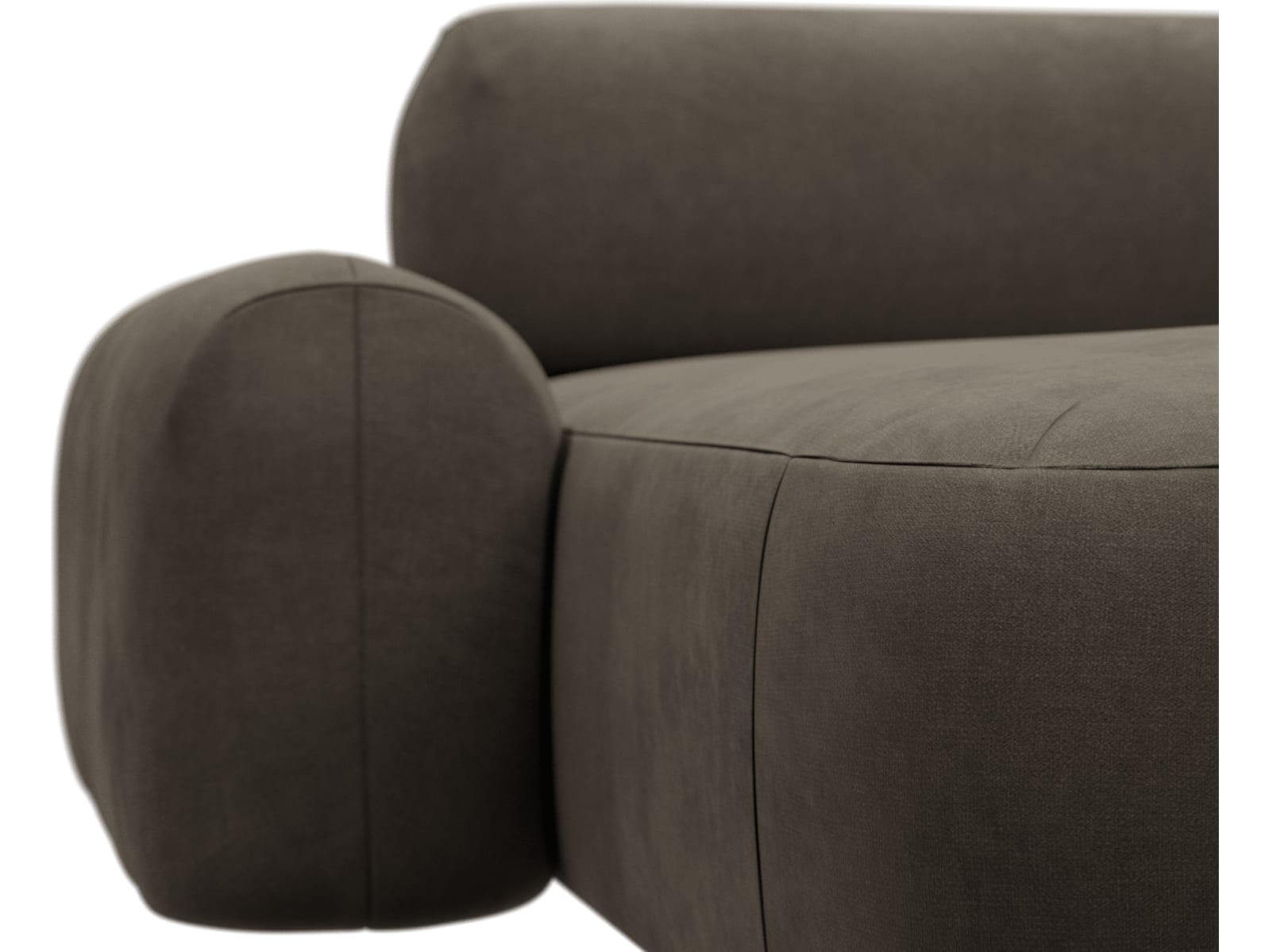 Beckett Muse Mink Chaise Sofa - 3 Seater color Muse Mink