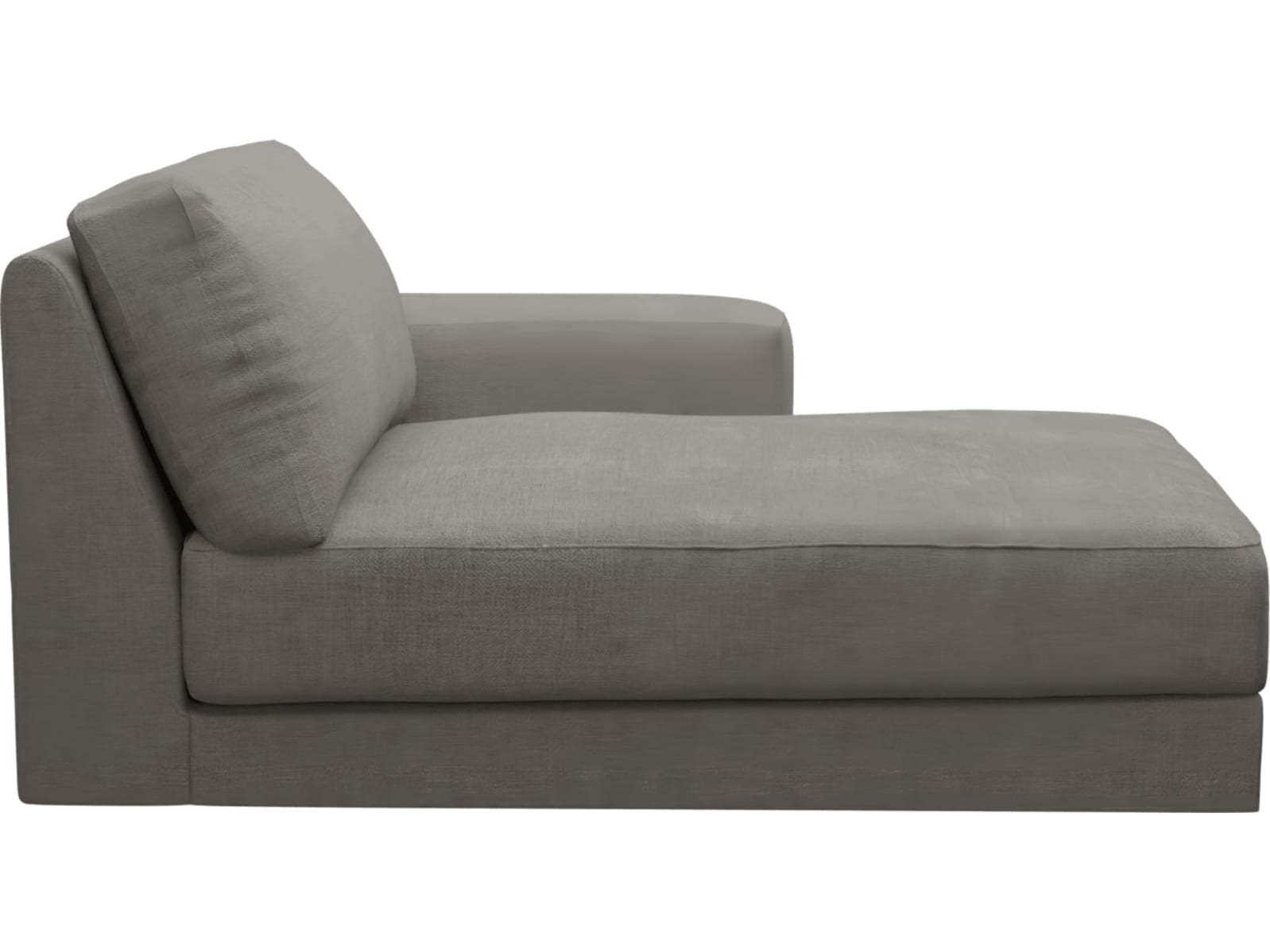 Monica Isla Soft Grey Right Arm Facing Chaise Module color Isla Soft Grey