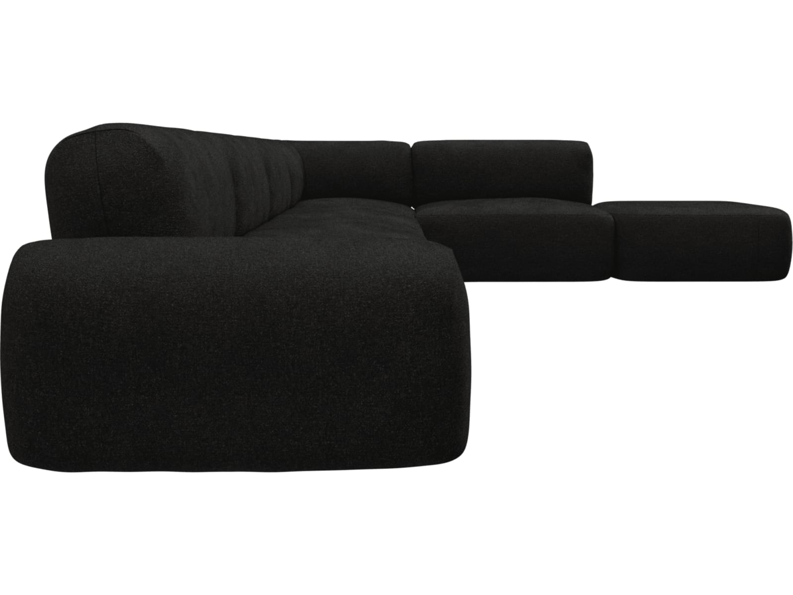 Beckett California Charcoal Modular Sofa - 7 Piece color California Charcoal