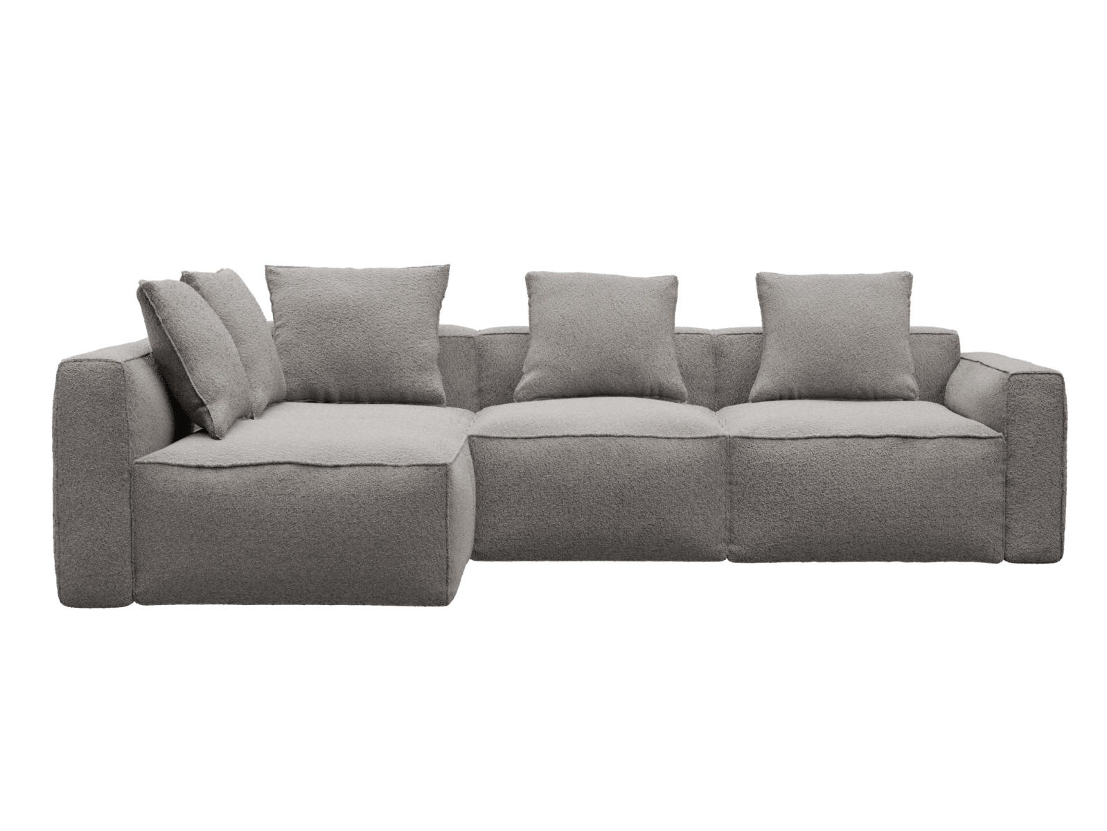 Riley Apt Boucle Pumice Corner Sofa - 4 Seater LAF Terminal color Boucle Pumice
