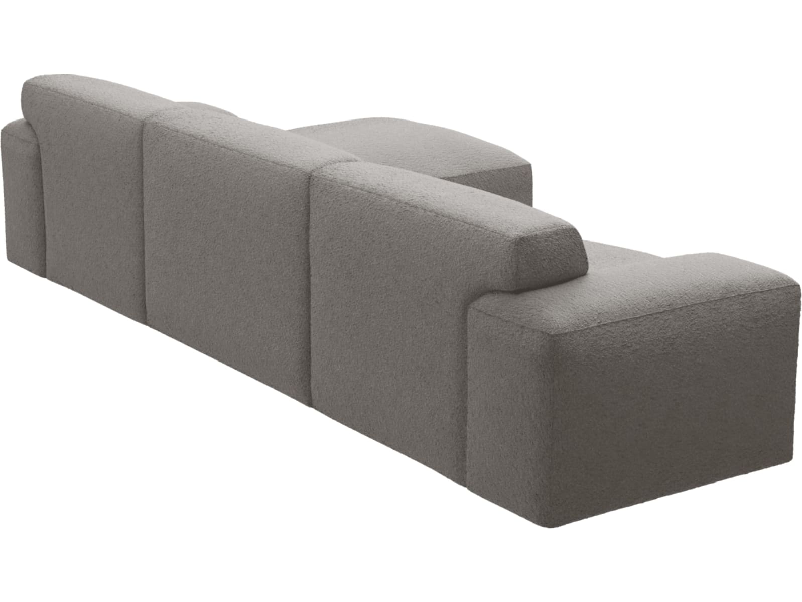 Copenhagen Boucle Pumice Chaise Sofa - 3 Seater color Boucle Pumice