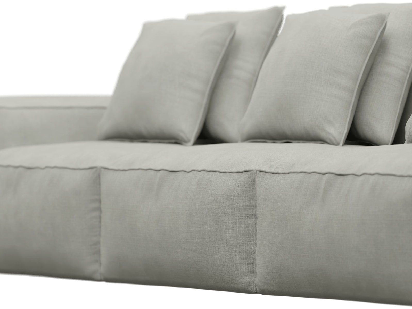 Riley Toorak Pebble Modular Sofa - 3 Seater color Toorak Pebble