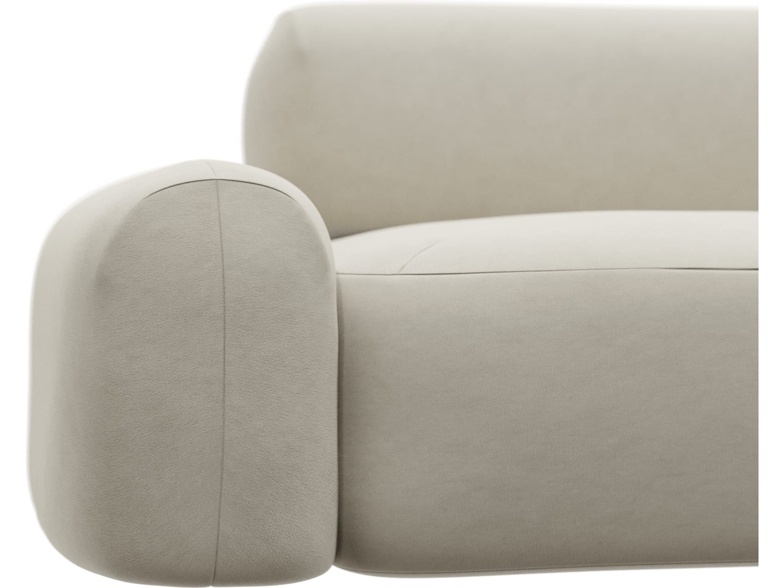 Beckett Muse Flax Modular Sofa - 3 Seater color Muse Flax