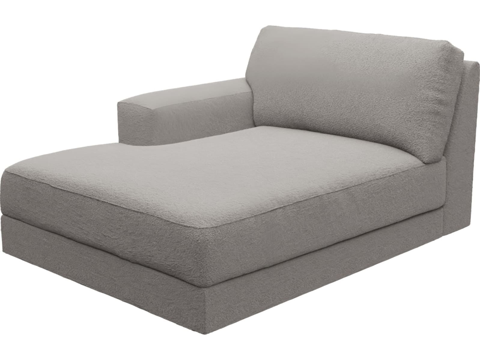 Monica Boucle Pumice Left Arm Facing Chaise Module color Boucle Pumice