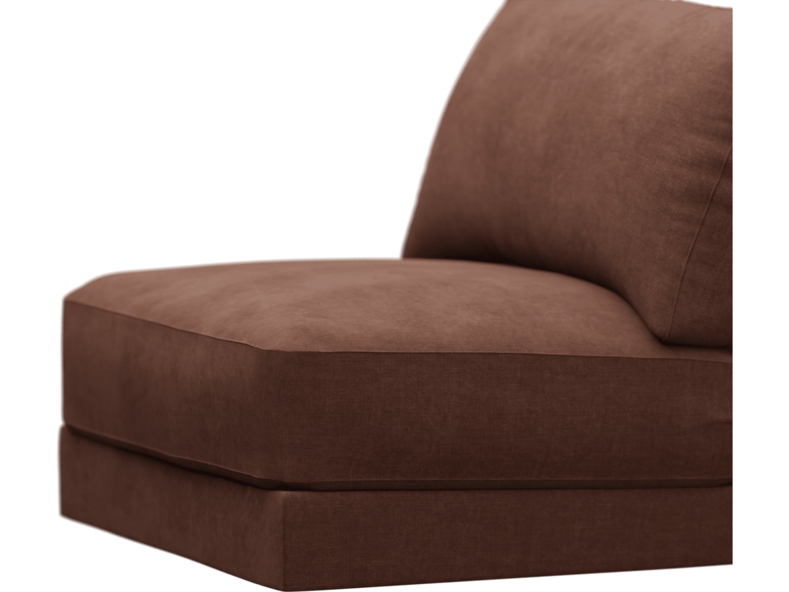 Monica Muse Rust Armless Sofa Chair Module color Muse Rust