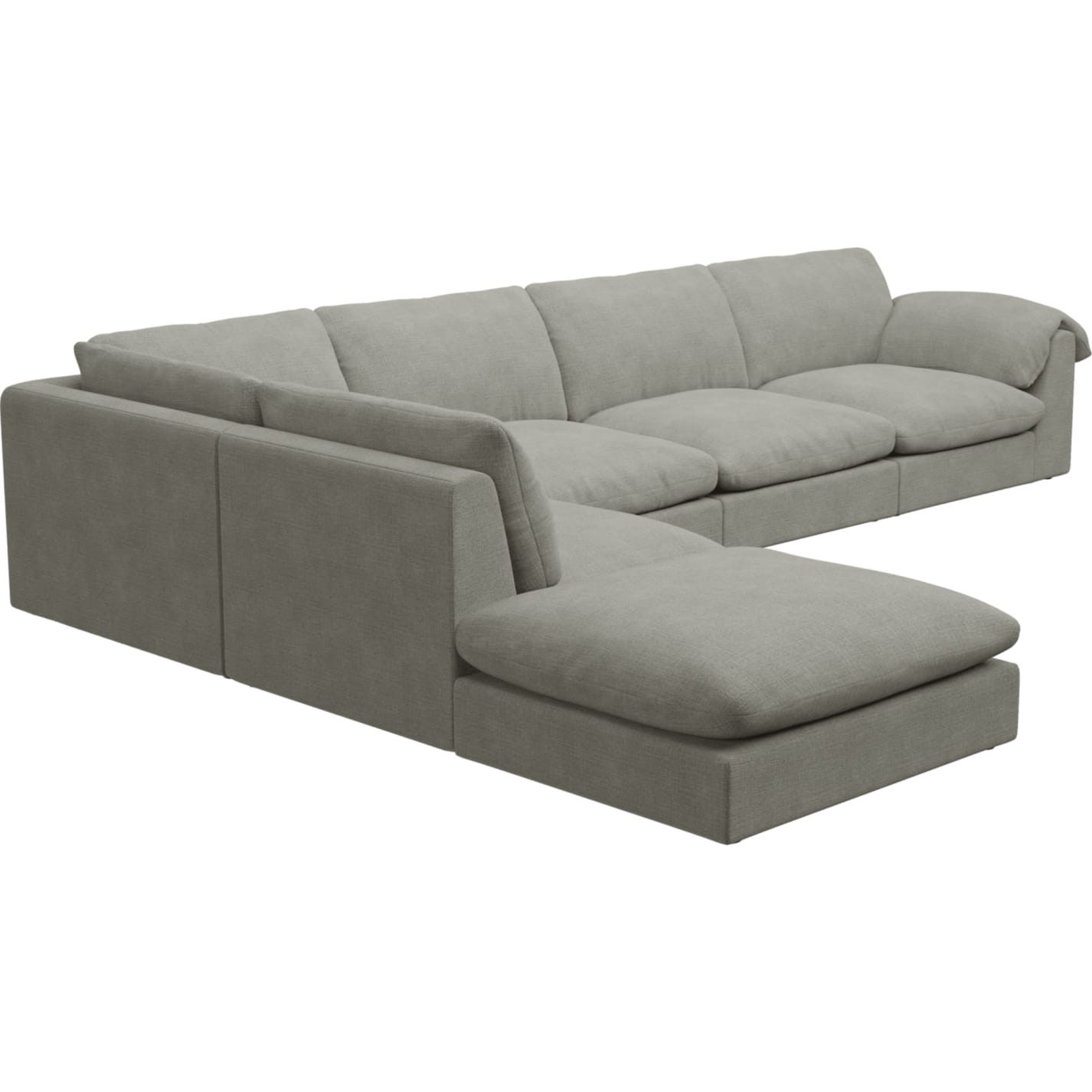 Ludlow Toorak Pebble Modular Sofa LAF Terminal - 6 Seater color Toorak Pebble