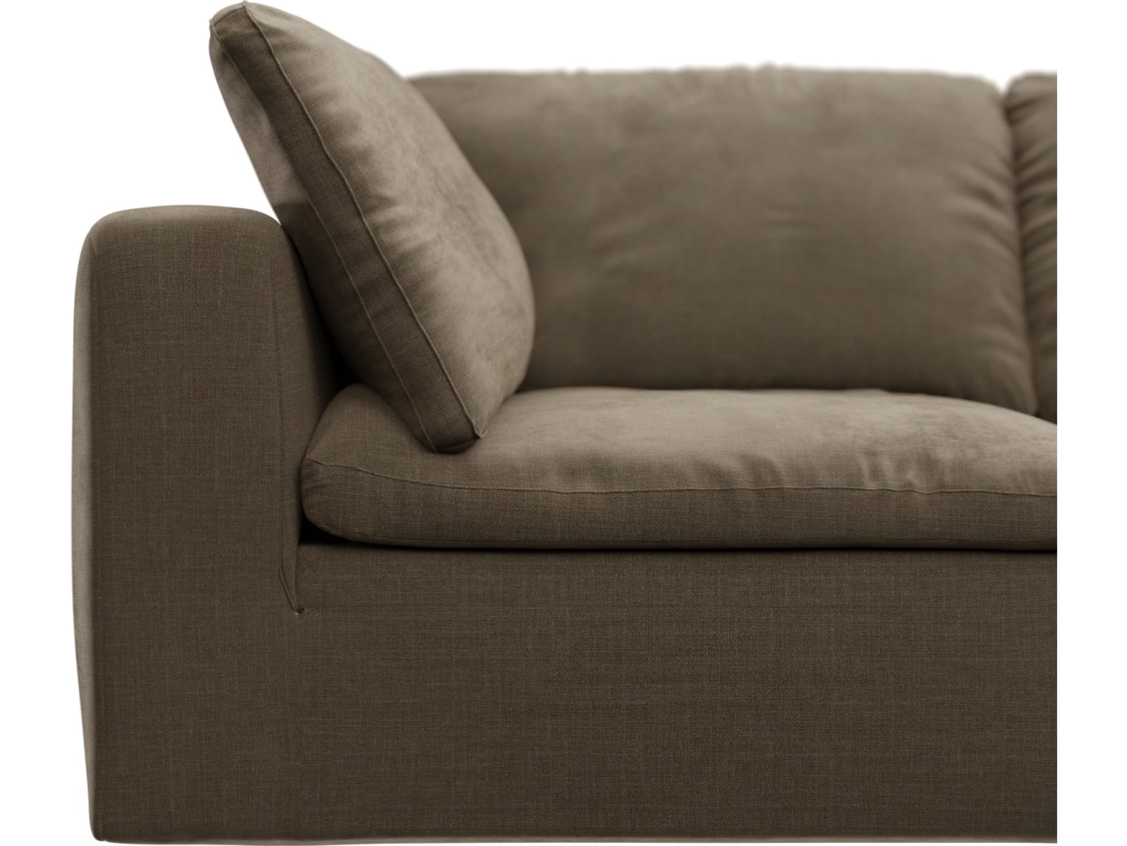 Cloud Deep Tribute Walnut Modular Sofa - 6 Piece color Tribute Walnut