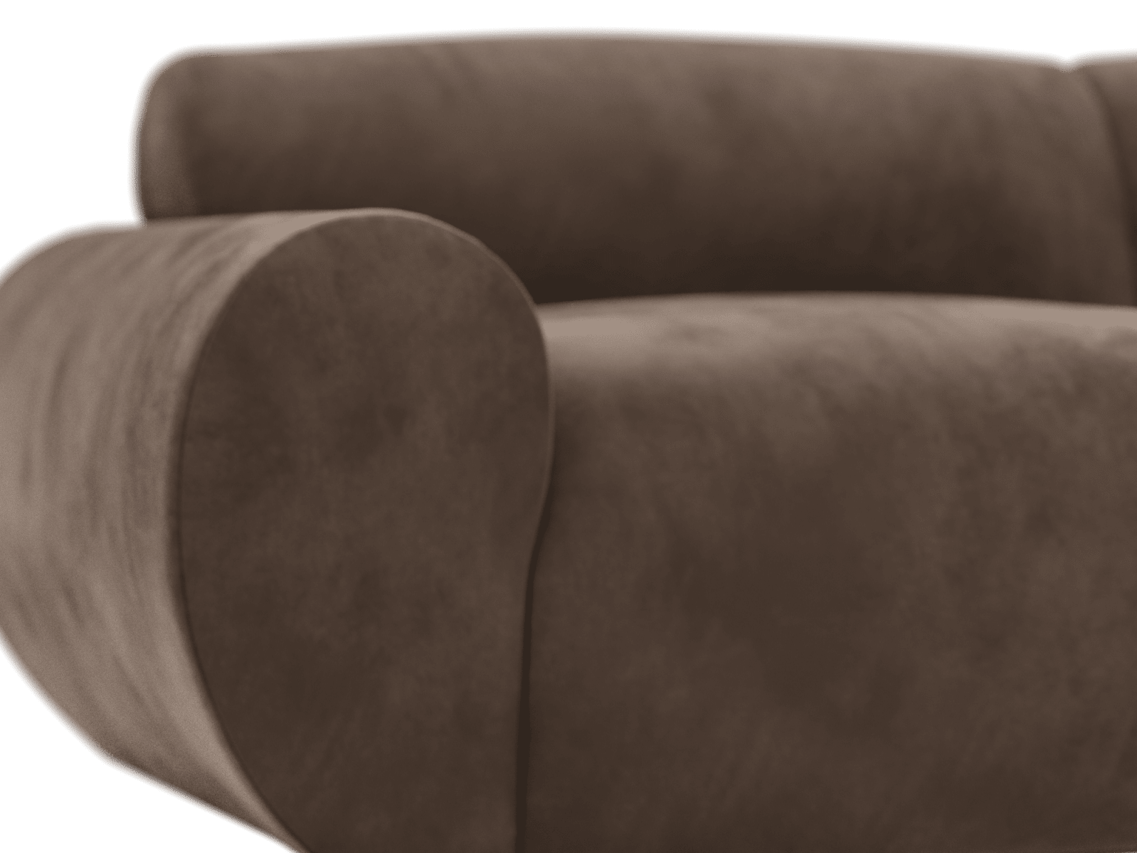 Malmo Muse Chocolate Chaise Sofa - 3 Seater color Muse Chocolate