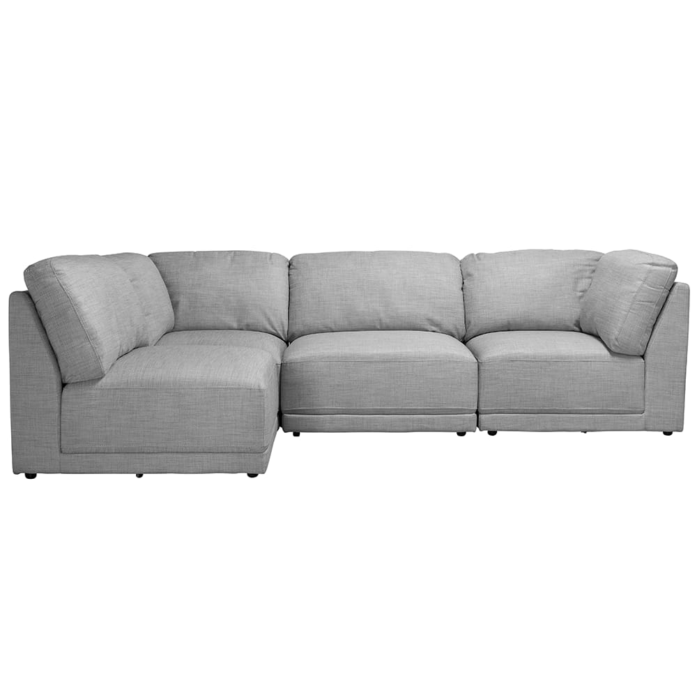 Amelia Modular Sofa Isla Soft Grey - 4 Piece color Soft Grey