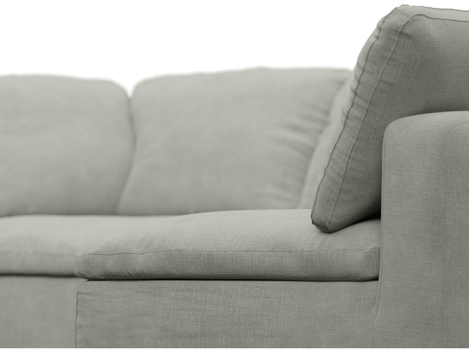 Cloud Deep Toorak Pebble Modular Sofa - 4 Piece color Toorak Pebble