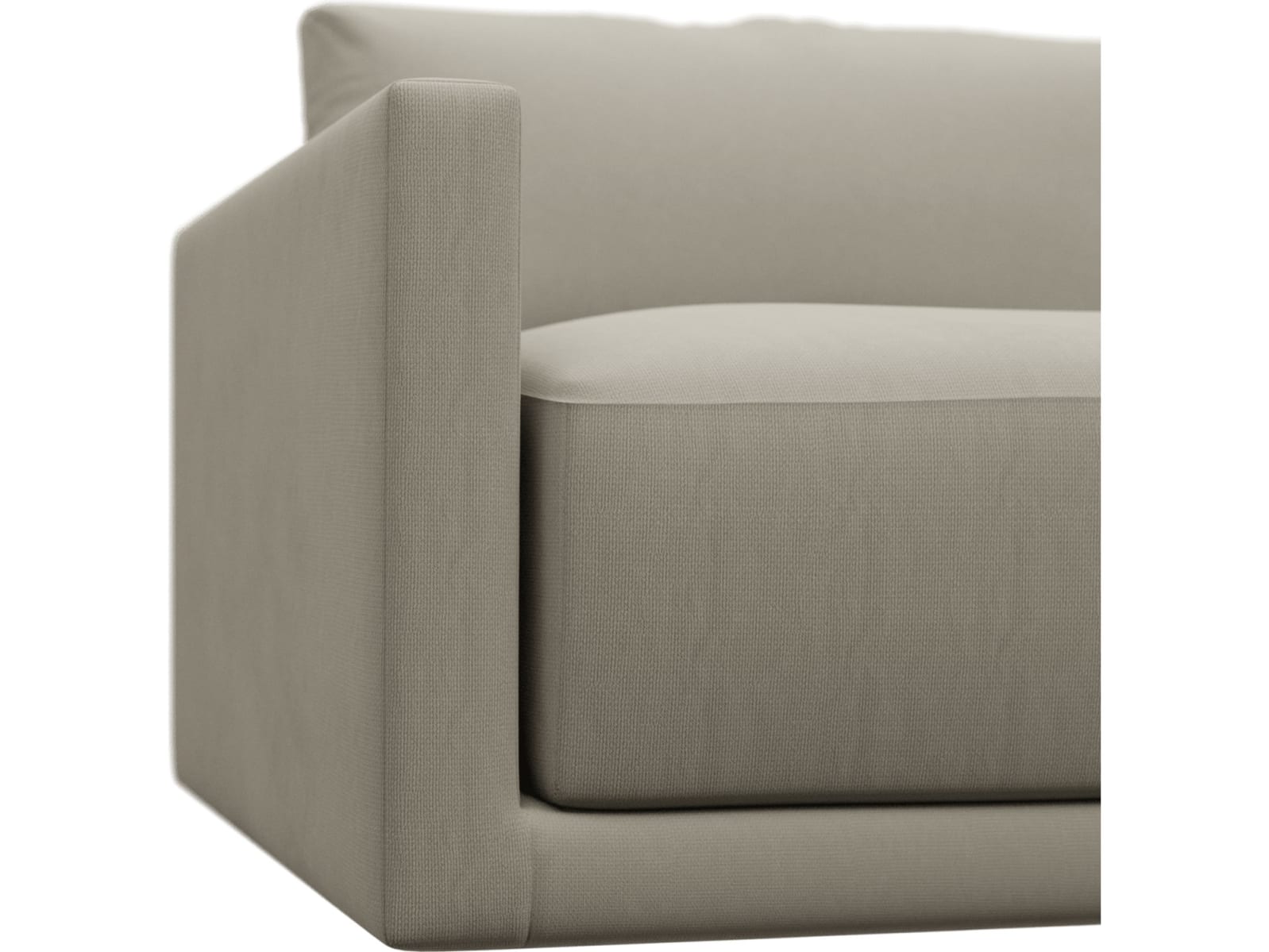 Haven Plaza Natural Left Arm Facing Chair Sofa Module color Plaza Natural