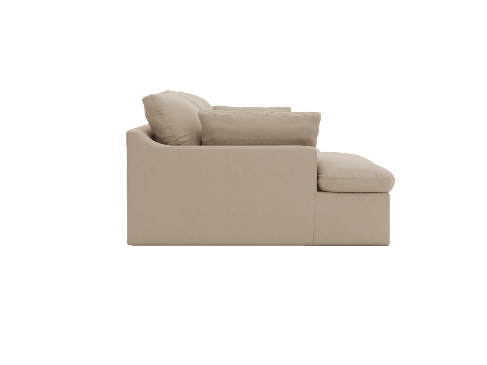 Retreat Blaze Latte Chaise Sofa - 3 Seater color Blaze Latte