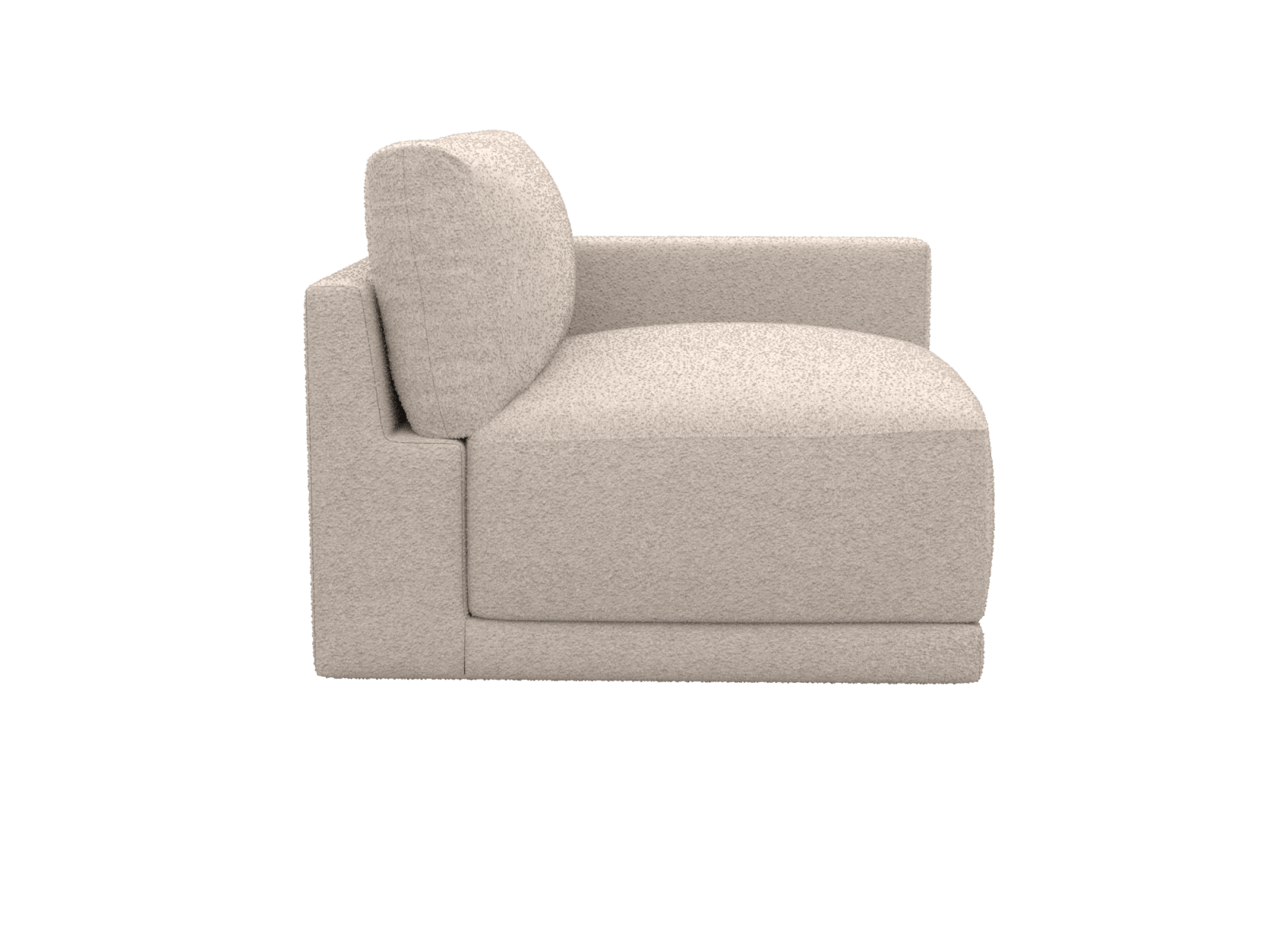 Haven Boucle Pumice Right Arm Facing Sofa Module color Boucle Pumice