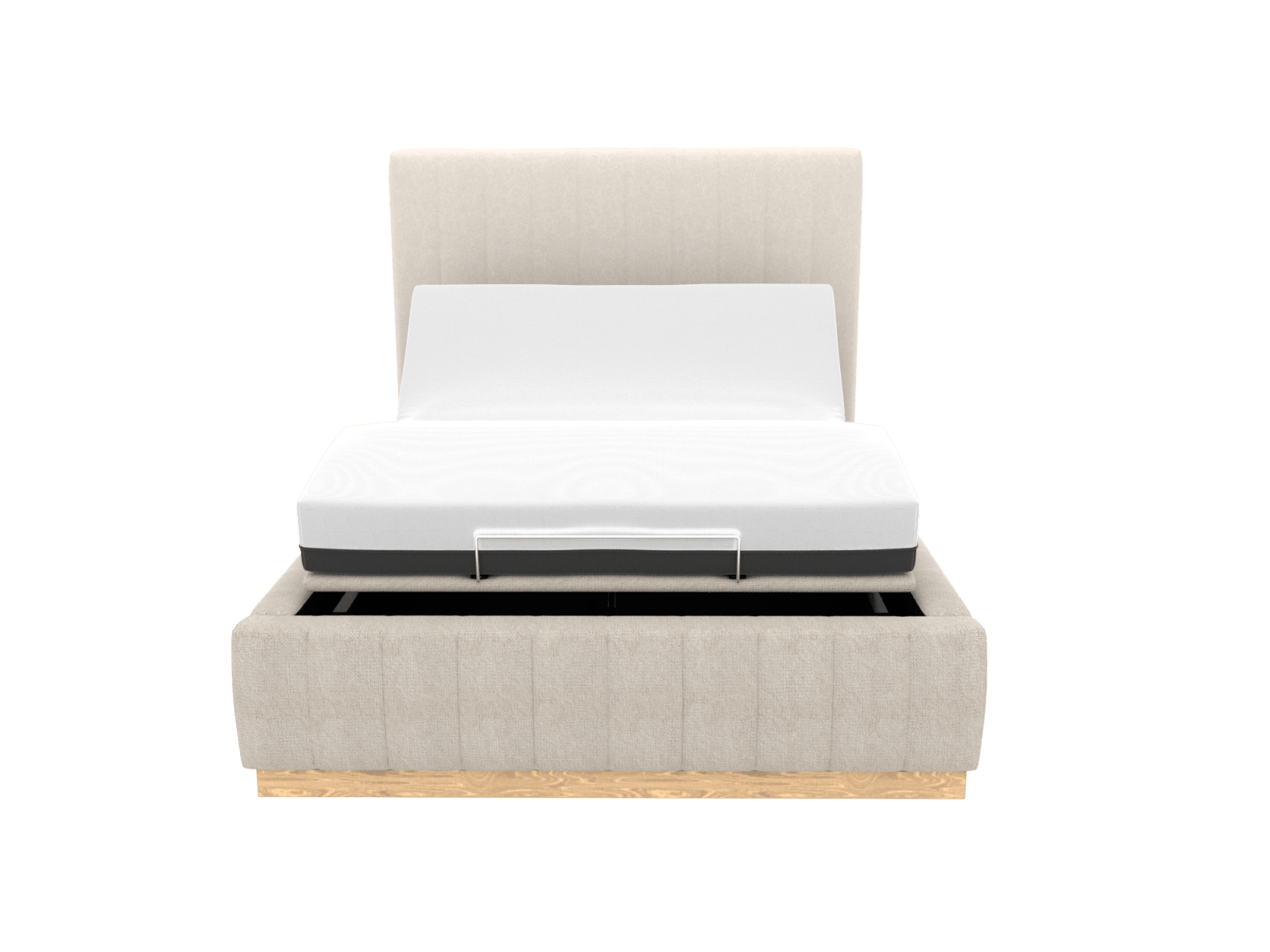 Brentwood Adjustable Bed View Cream color View Cream
