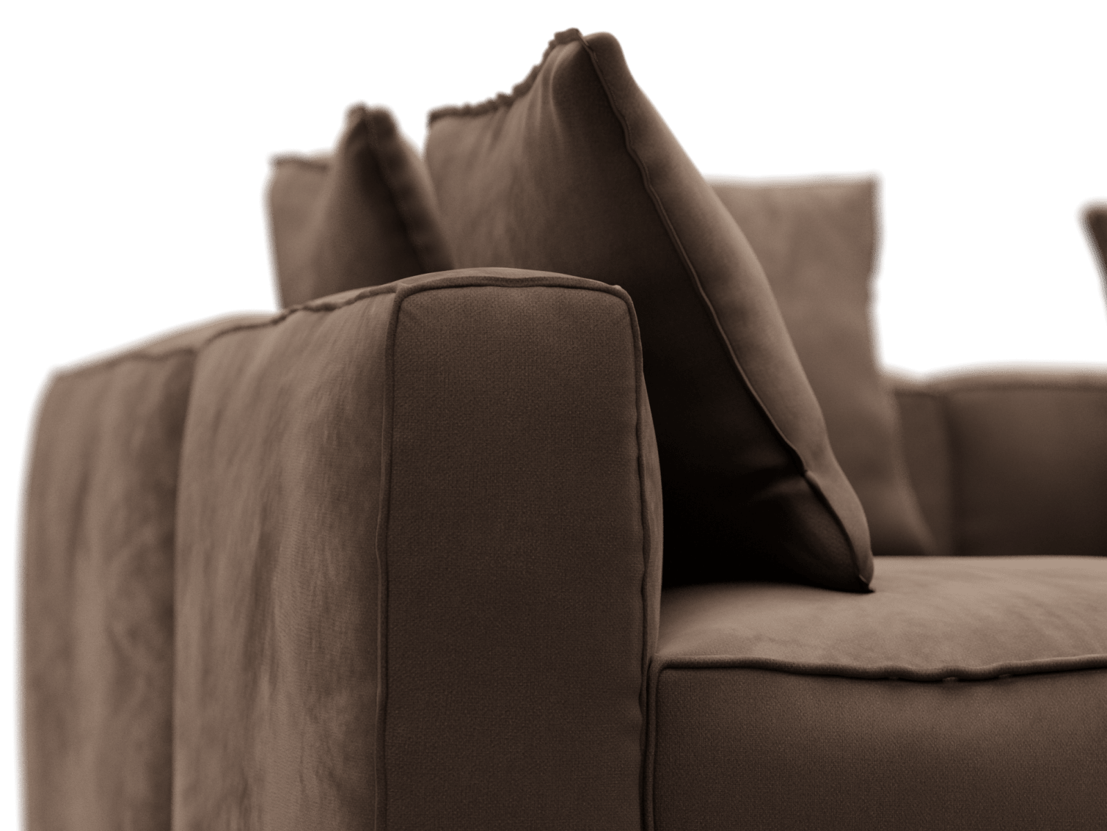 Riley Apt Muse Chocolate Corner Sofa - 4 Seater LAF Terminal color Muse Chocolate