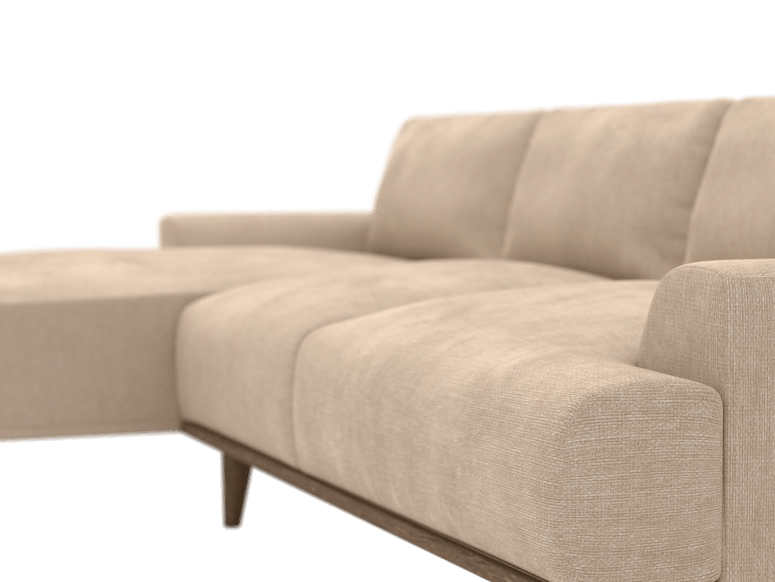 Dane Muse Driftwood Chaise Sofa - 3 Seater color Muse Driftwood