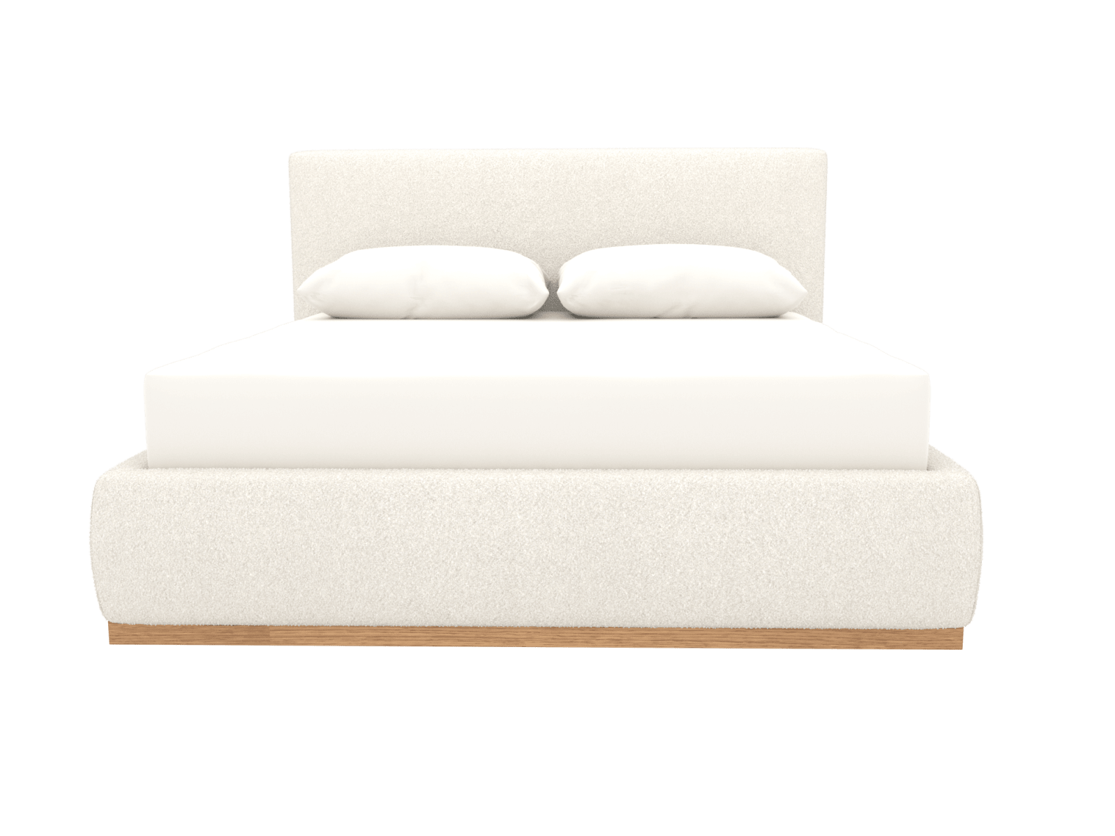 Haven Gas Lift Bed Boucle Ivory King color Boucle Ivory